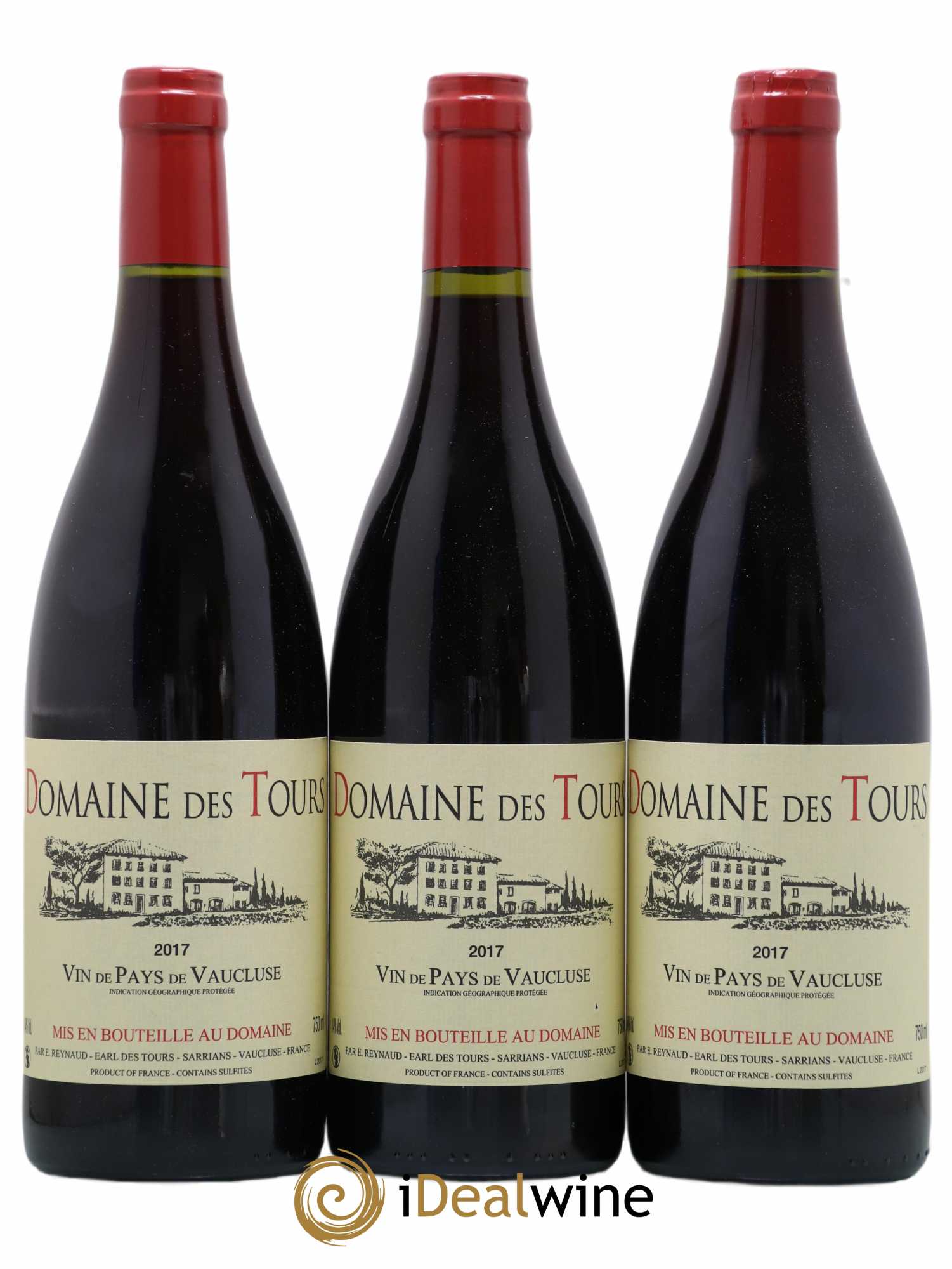 Vaucluse (Vin de Pays de Vaucluse) Domaine des Tours Emmanuel Reynaud 2017 - Lotto di 3 bottiglie - 0