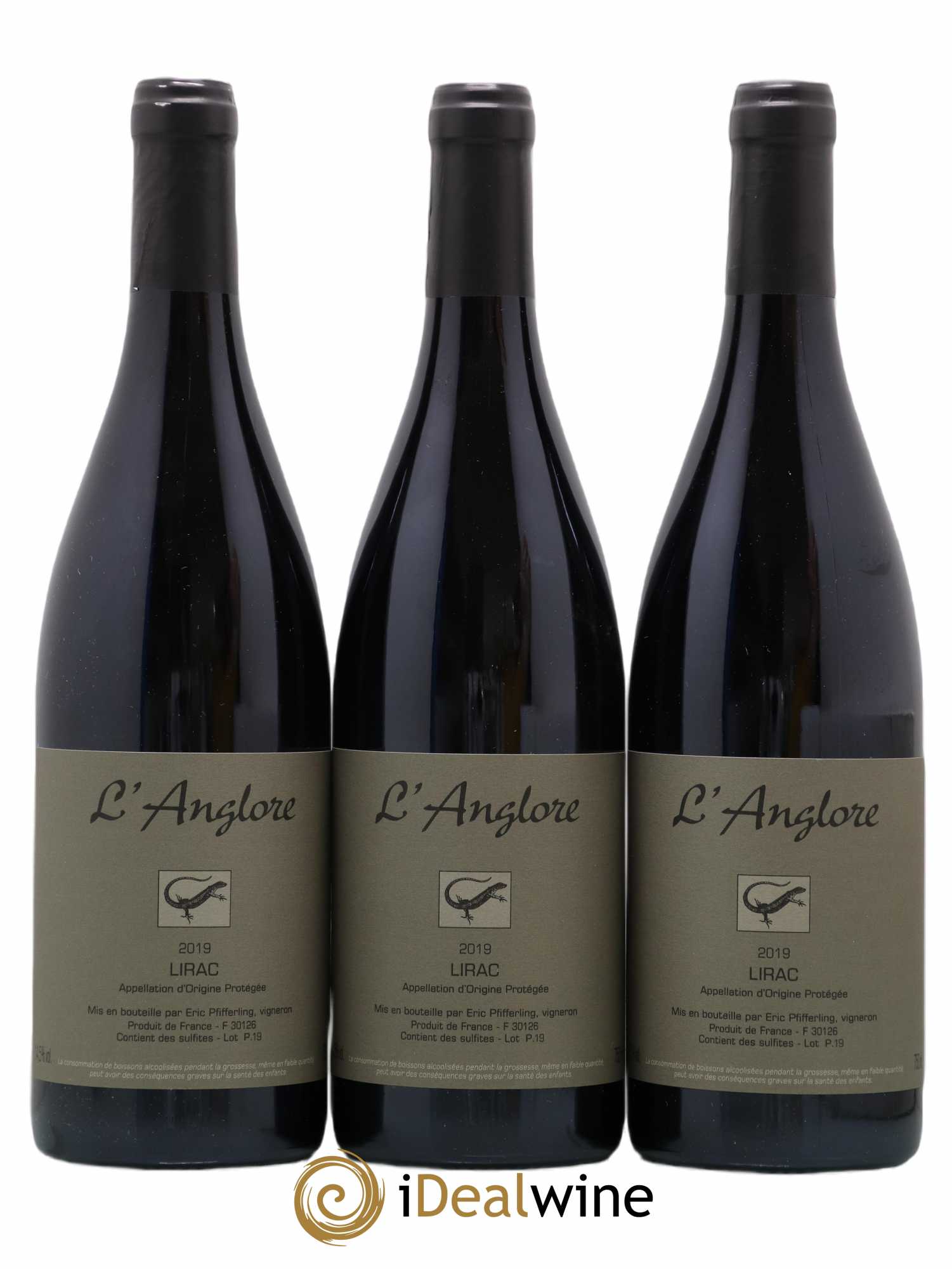Lirac L'Anglore 2019 - Posten von 3 Flaschen - 0