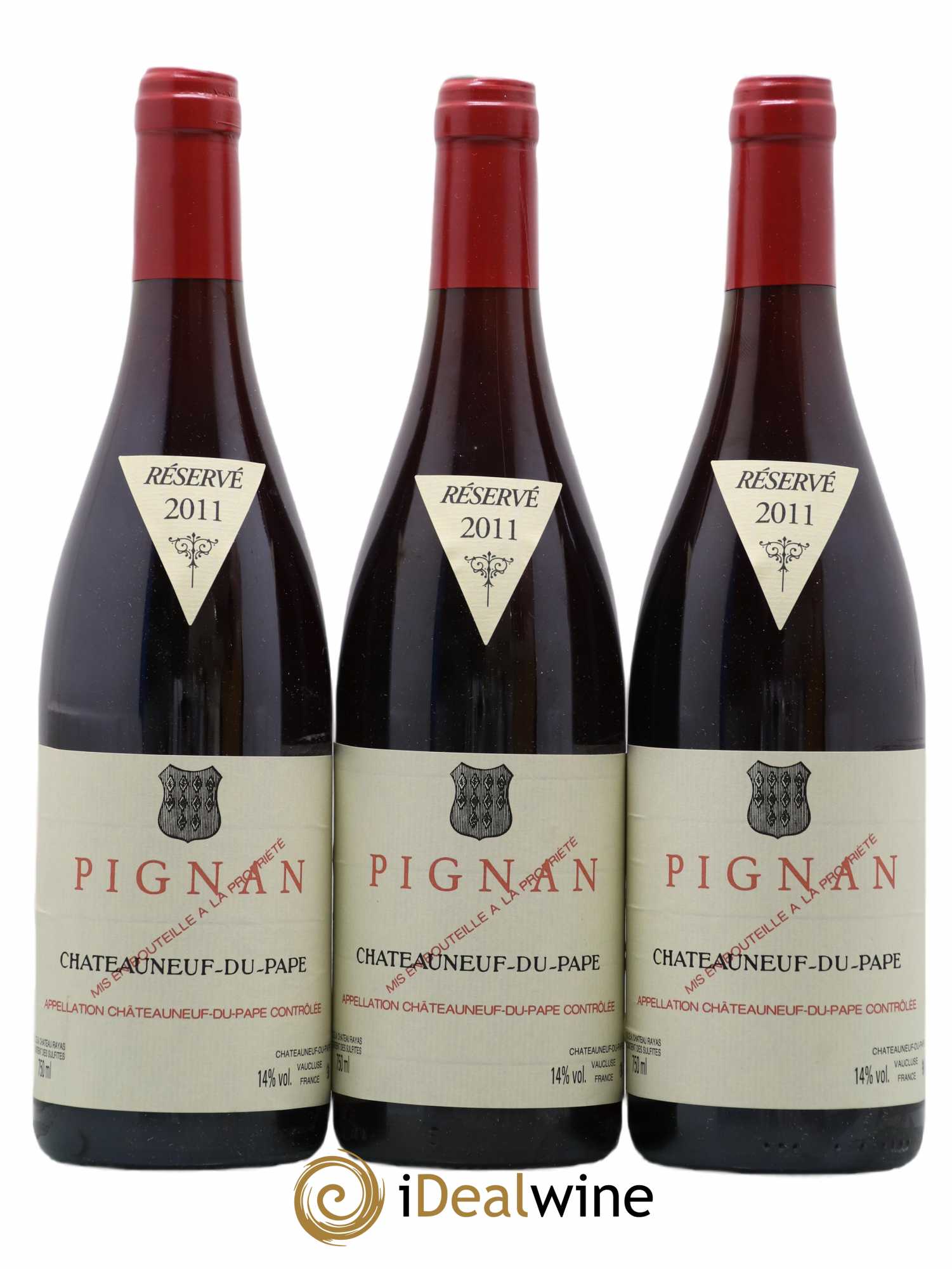 Châteauneuf-du-Pape Pignan Emmanuel Reynaud 2011 - Lot de 3 bouteilles - 0