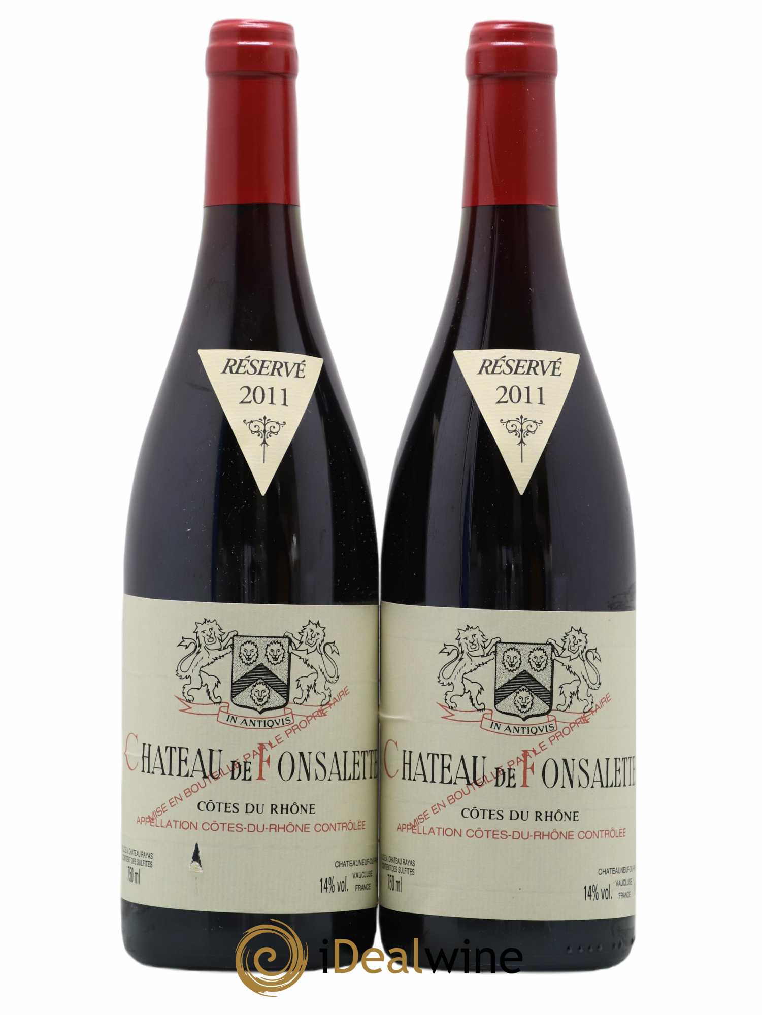 Côtes-du-Rhône Château de Fonsalette Emmanuel Reynaud 2011 - Lot de 2 bouteilles - 0