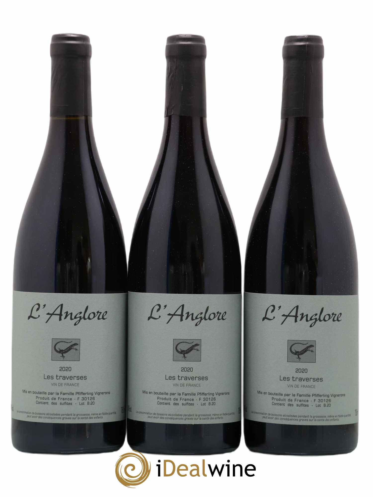Vin de France Les Traverses L'Anglore 2020 - Lot de 3 bouteilles - 0