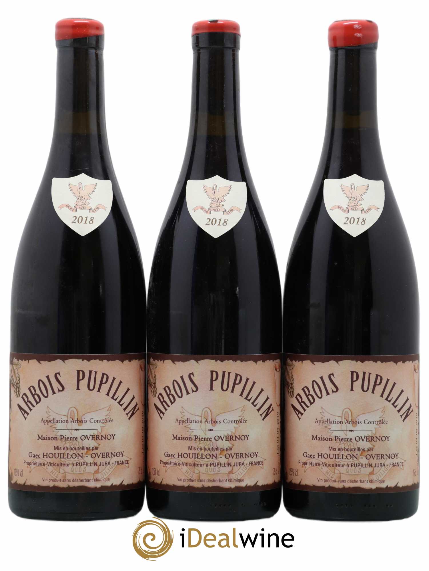 Arbois-Pupillin Poulsard (cire rouge) Overnoy-Houillon (Domaine) 2018 - Lot de 3 bouteilles - 0