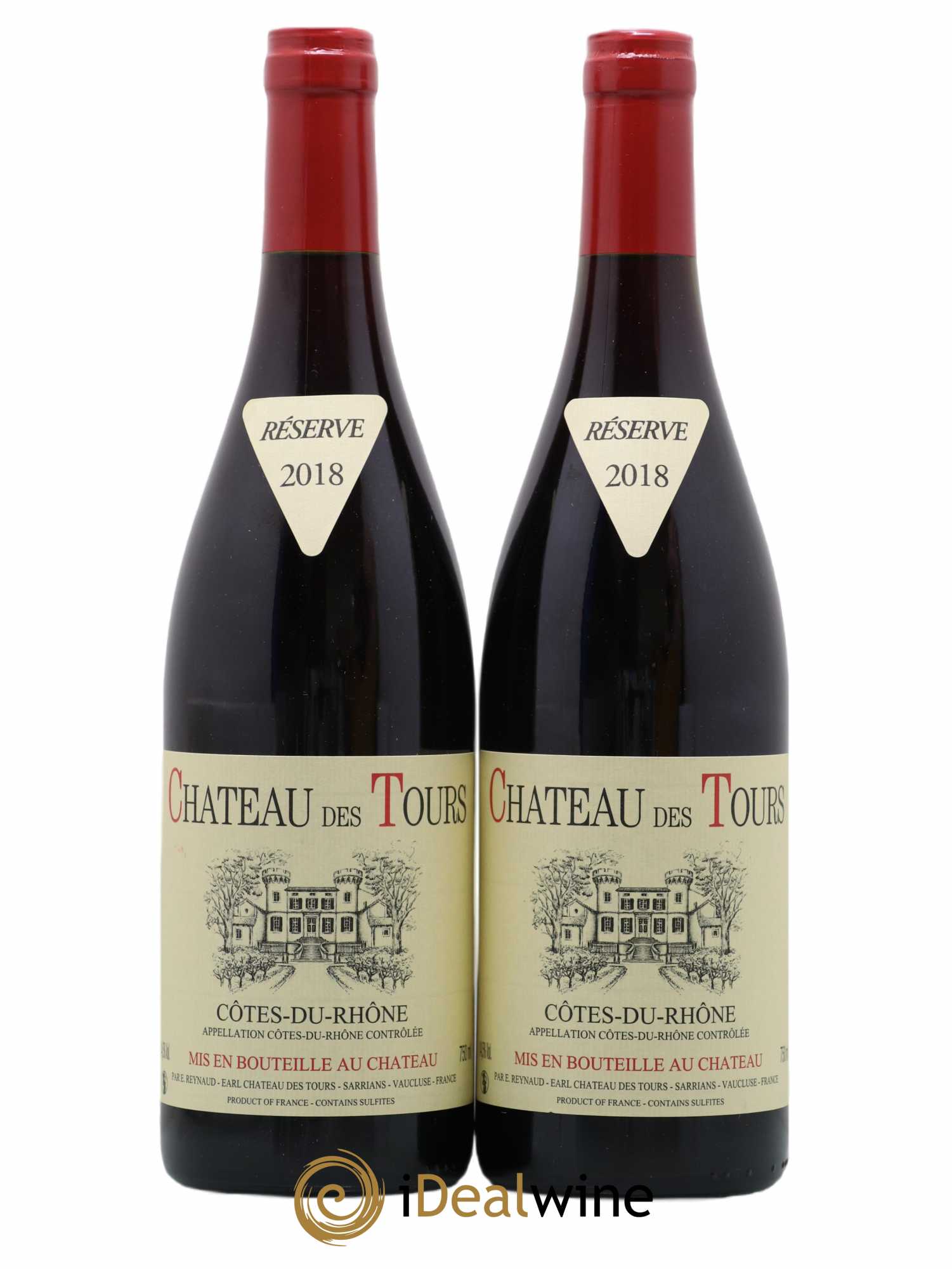 Côtes-du-Rhône Château des Tours Emmanuel Reynaud 2018 - Lot de 2 bouteilles - 0