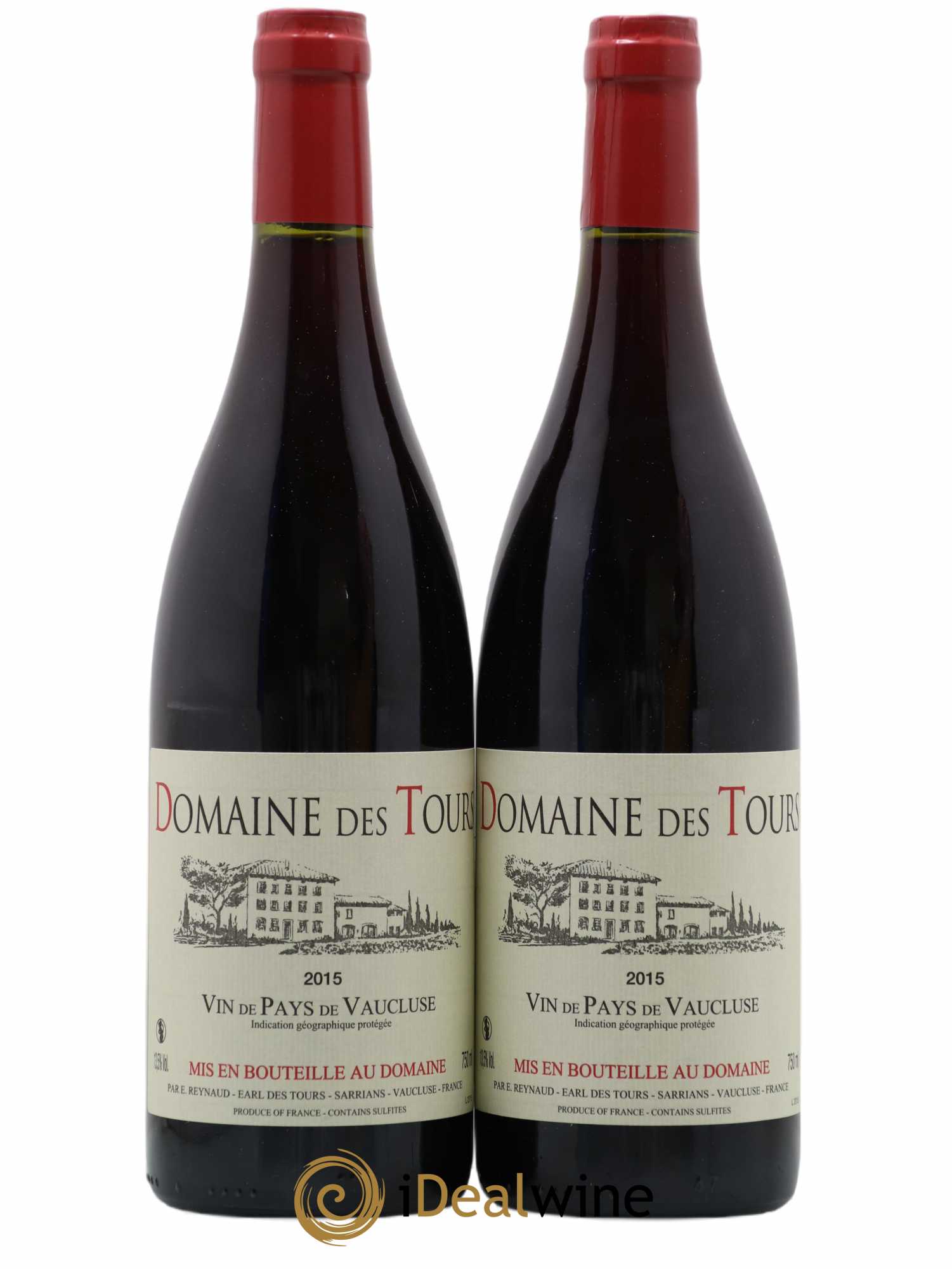 Vaucluse (Vin de Pays de Vaucluse) Domaine des Tours Emmanuel Reynaud 2015 - Lot de 2 bouteilles - 0