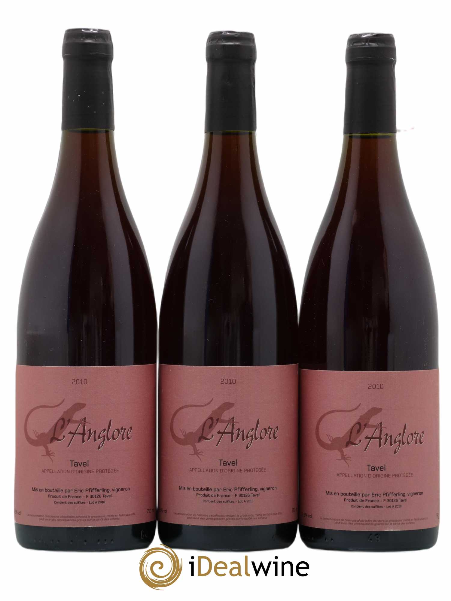 Tavel Vintage L'Anglore 2010 - Lot de 3 bouteilles - 0
