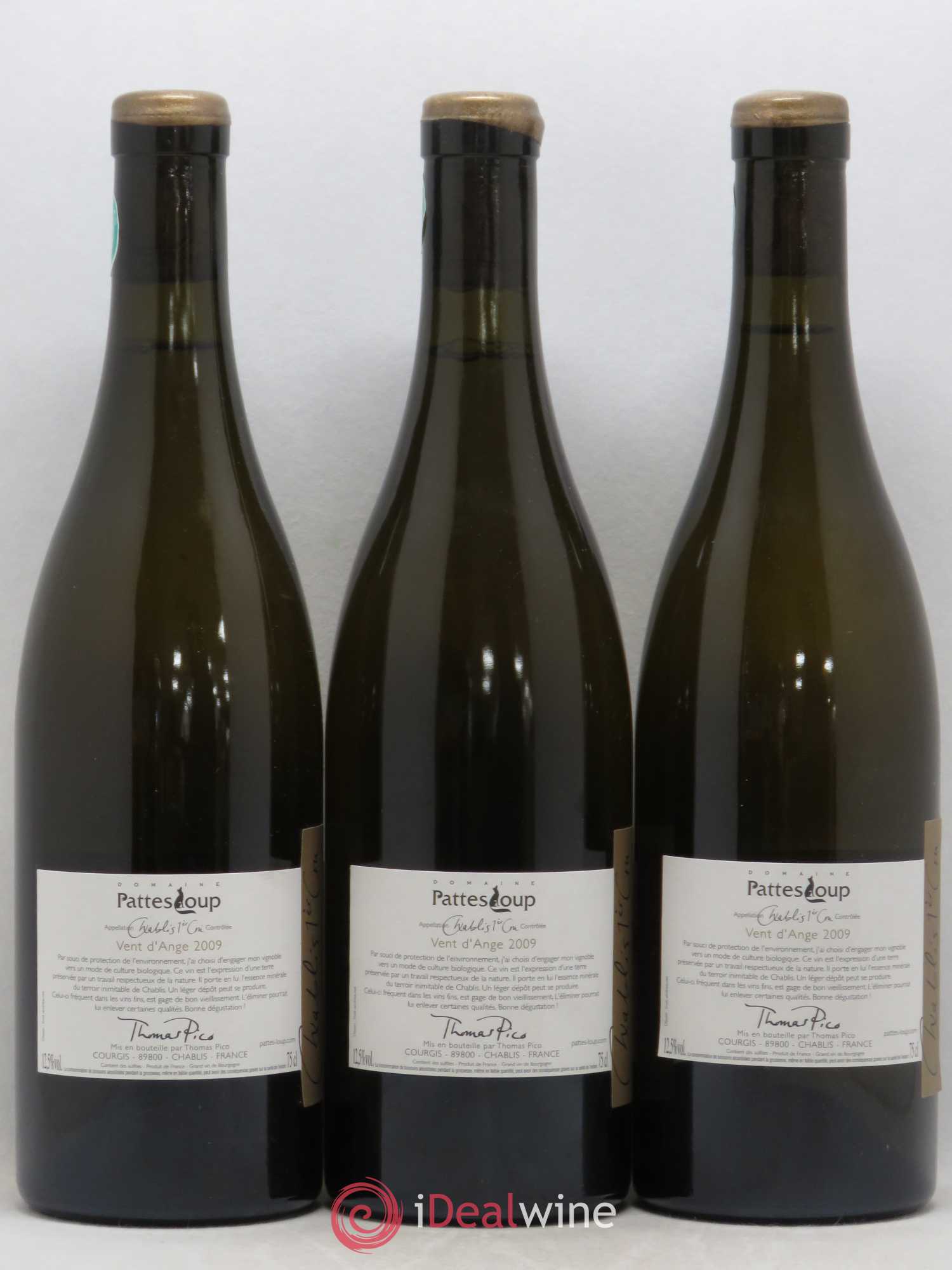 Chablis 1er Cru Beauregard Pattes Loup (Domaine) 2009 - Lot de 3 bouteilles - 1