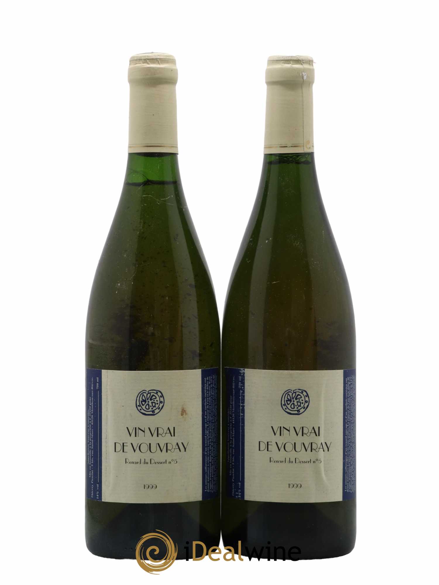 Vouvray Renard Du Dessert N°5 Thierry Puzelat 1999 - Lot de 2 bouteilles - 0