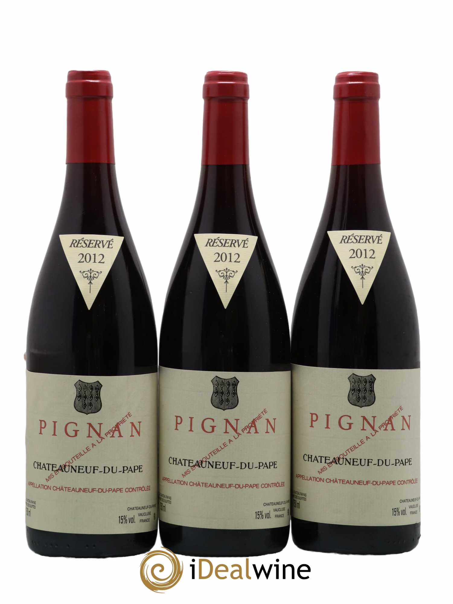 Châteauneuf-du-Pape Domaine de Pignan 2012 - Lot de 3 bouteilles - 0