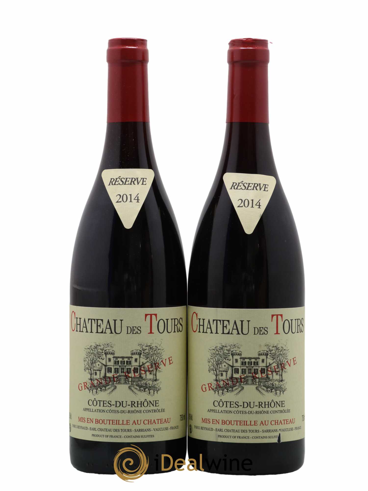 Côtes-du-Rhône Château des Tours Grande Réserve Emmanuel Reynaud 2014 - Lot de 2 bouteilles - 0