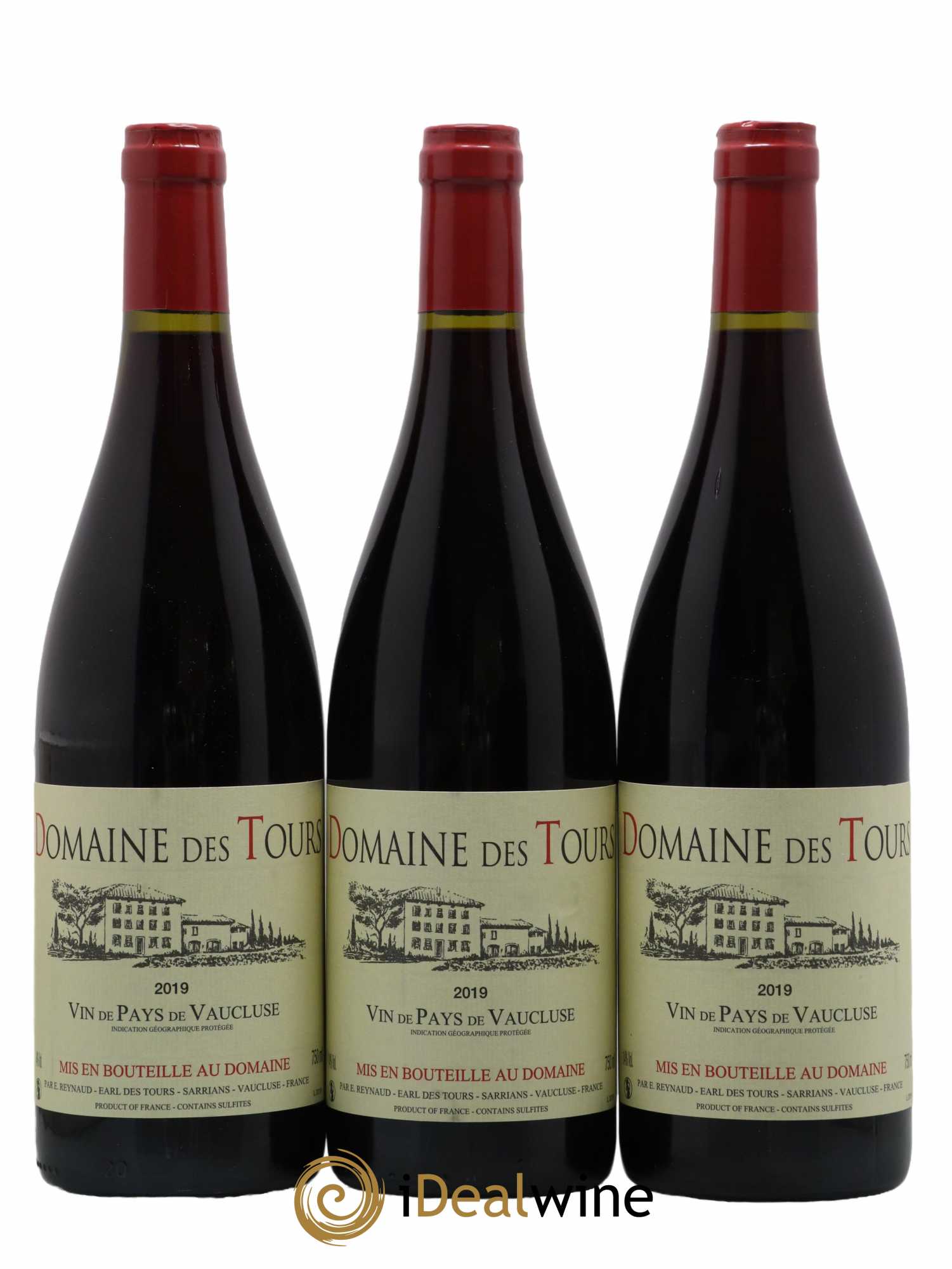Vaucluse (Vin de Pays de Vaucluse) Domaine des Tours Emmanuel Reynaud 2019 - Lot de 3 bouteilles - 0