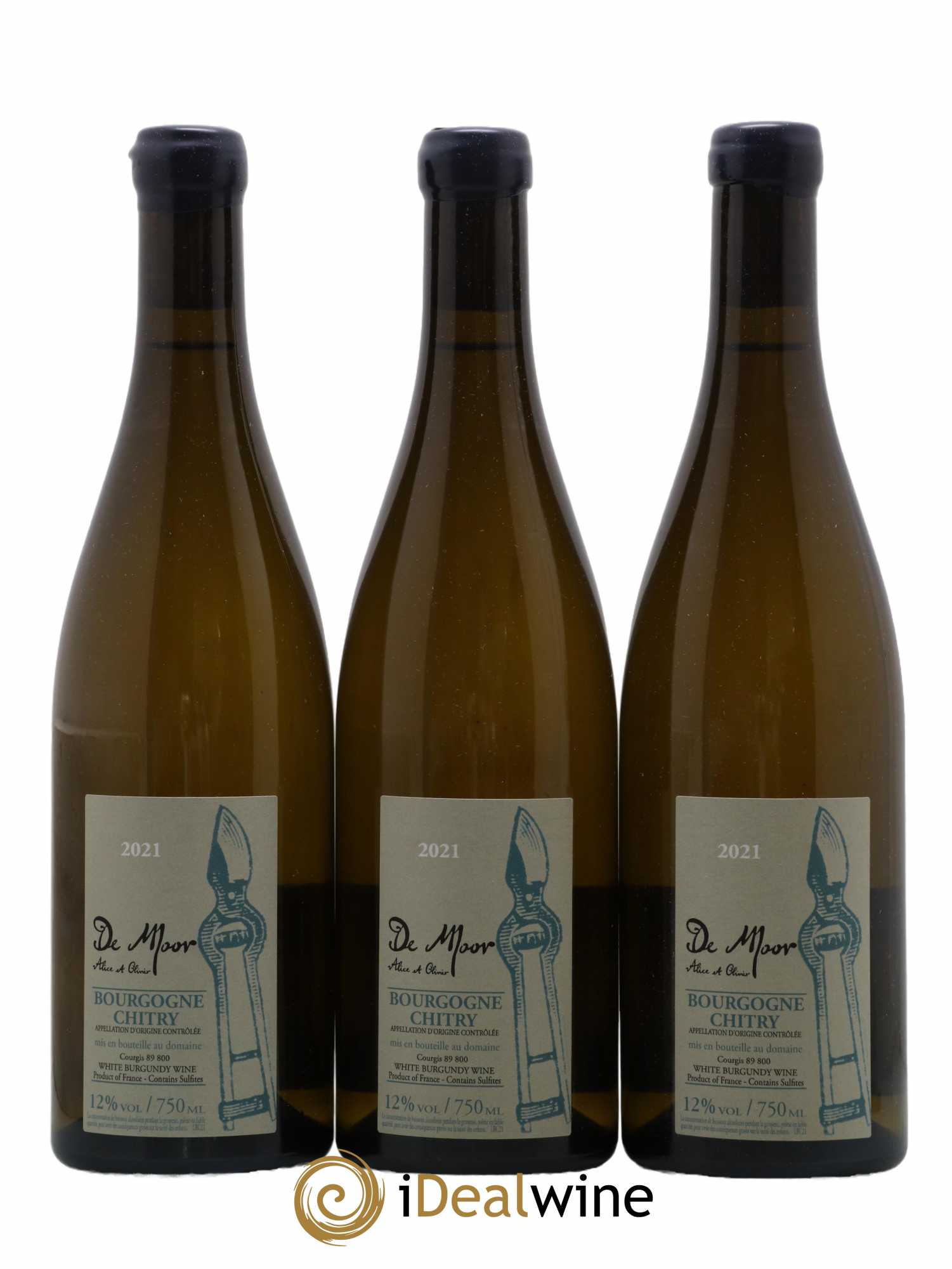 Bourgogne Chitry Alice et Olivier De Moor 2021 - Lot de 3 bouteilles - 0