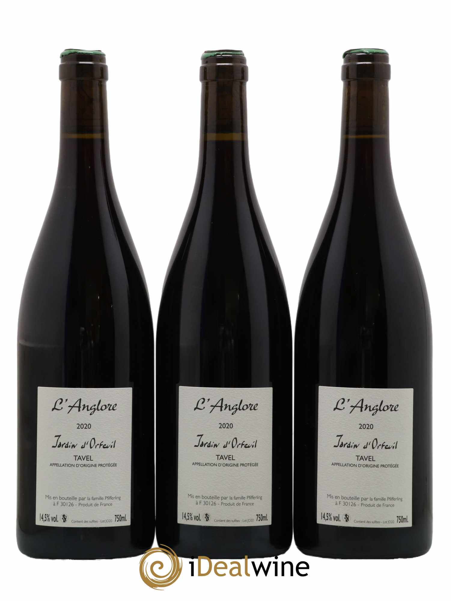 Tavel Jardin d'Orfeuil L'Anglore 2020 - Lot de 3 bouteilles - 1