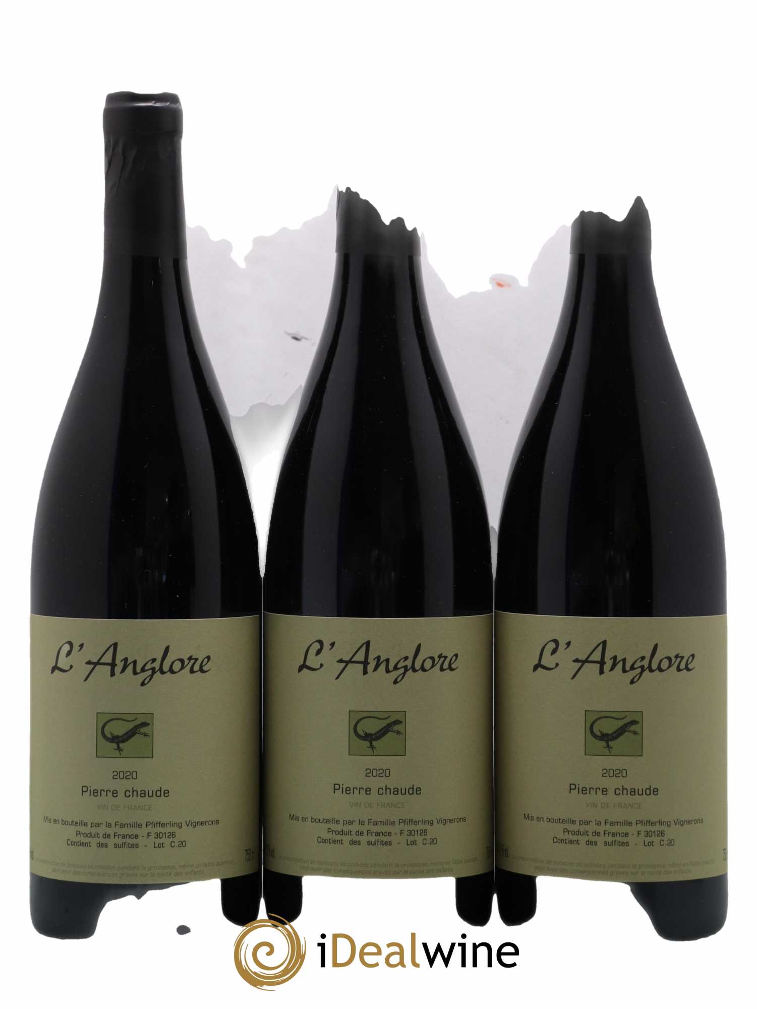 Vin de France Pierre chaude L'Anglore 2020 - Lot de 3 bouteilles - 0
