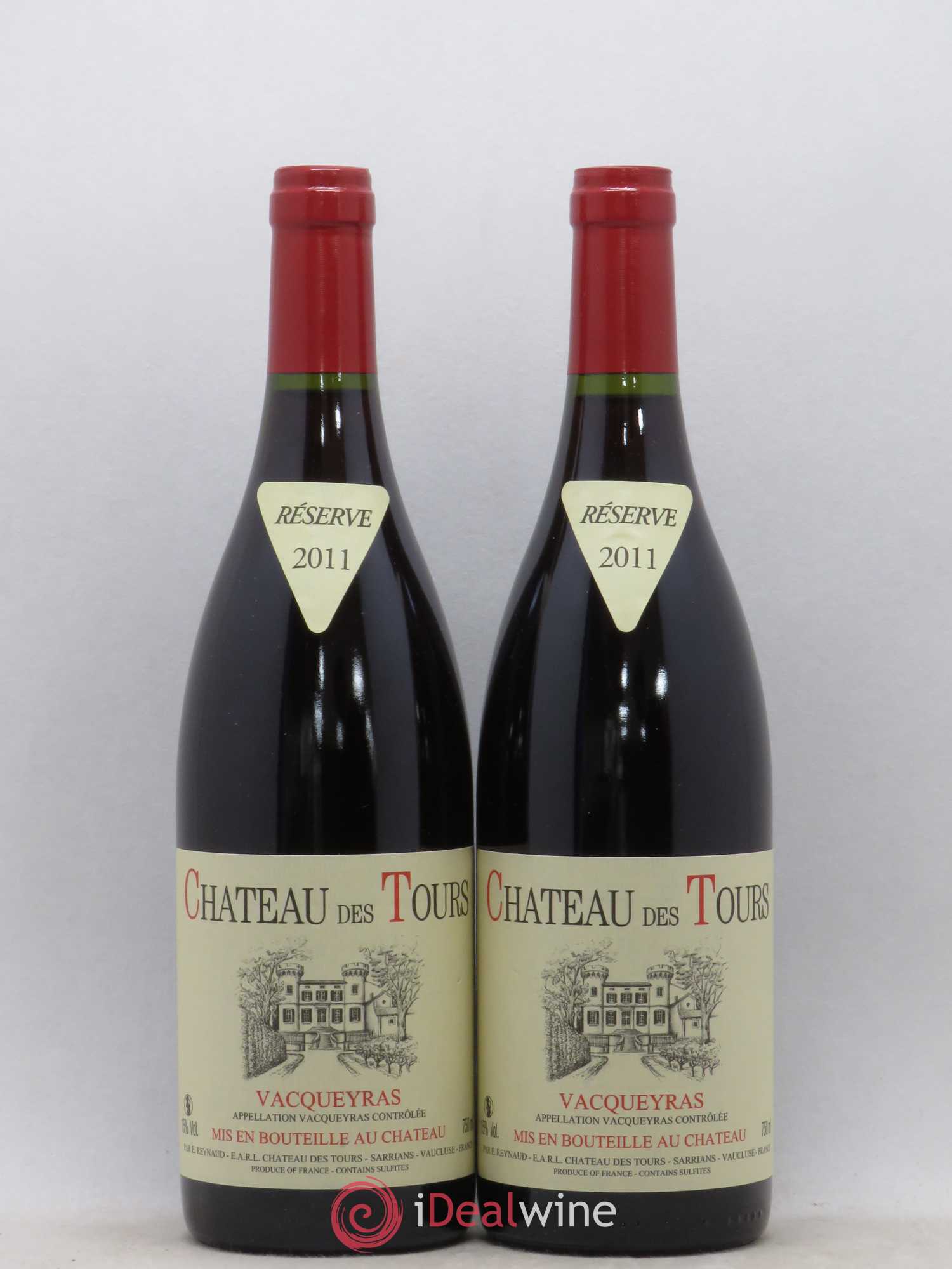 Vacqueyras Château des Tours Emmanuel Reynaud 2011 - Lot de 2 bouteilles - 0