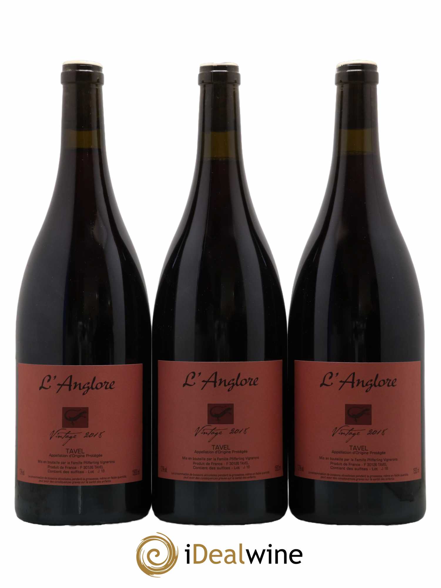 Tavel Vintage L'Anglore 2018 - Posten von 3 Magnum - 0