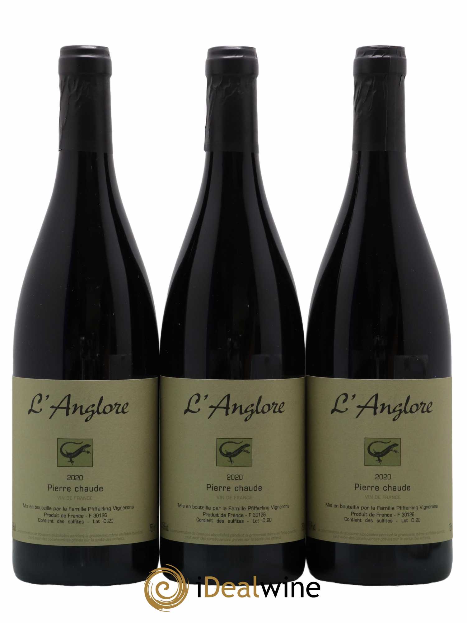 Vin de France Pierre chaude L'Anglore 2020 - Lot de 3 bouteilles - 0