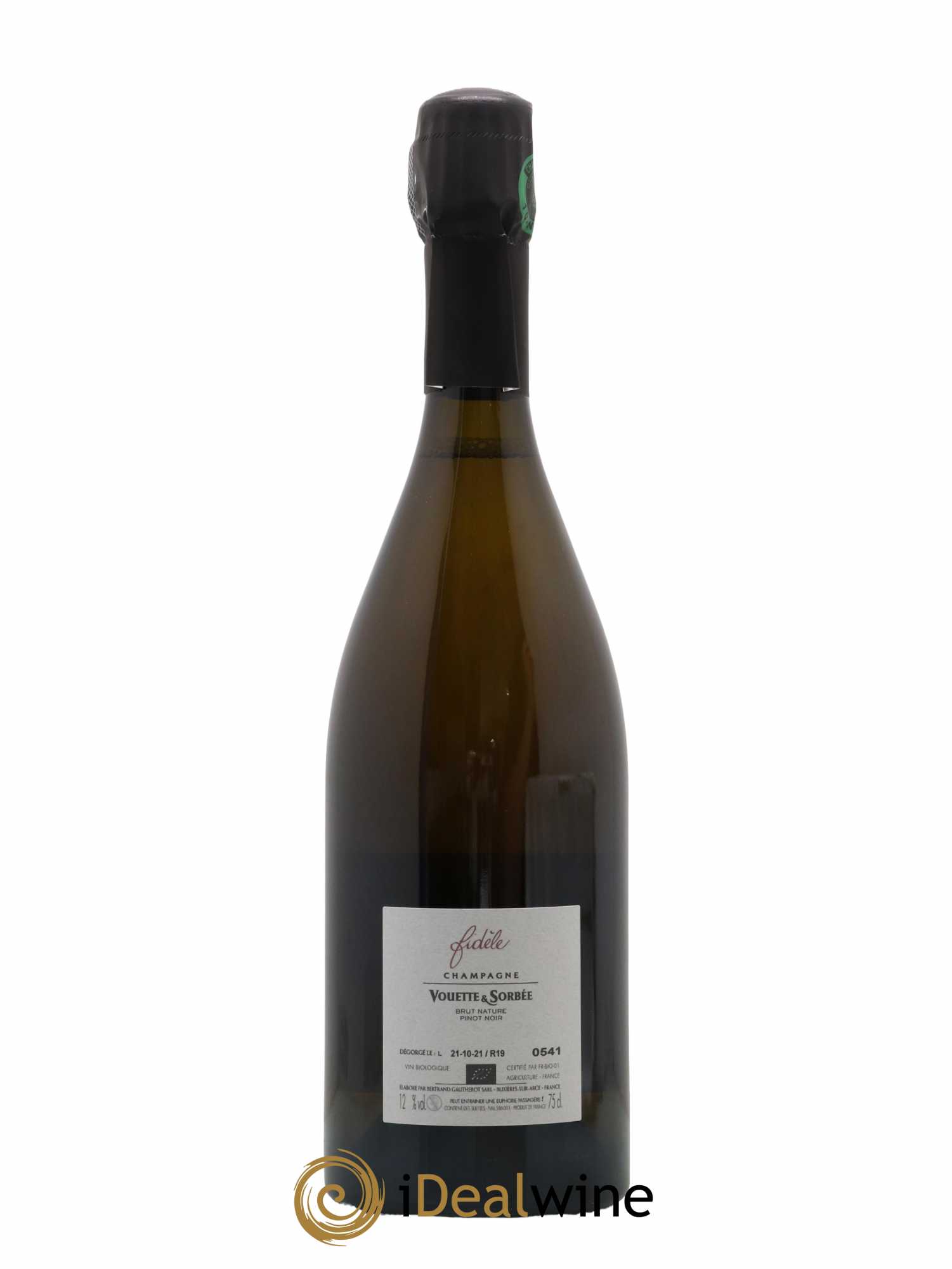 Fidèle Blanc de Noirs Vouette et Sorbée 2019 - Lot de 1 bouteille - 1