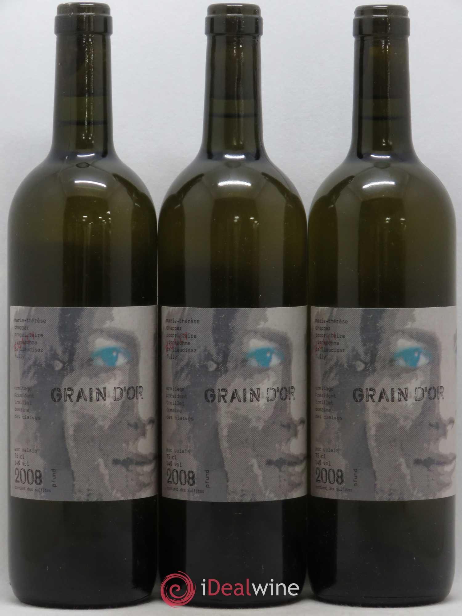 Valais Grain d'Or Ermitage Président Troillet Marie-Thérèse Chappaz - Domaine Des Claives 2008 - Lot de 3 bouteilles - 0