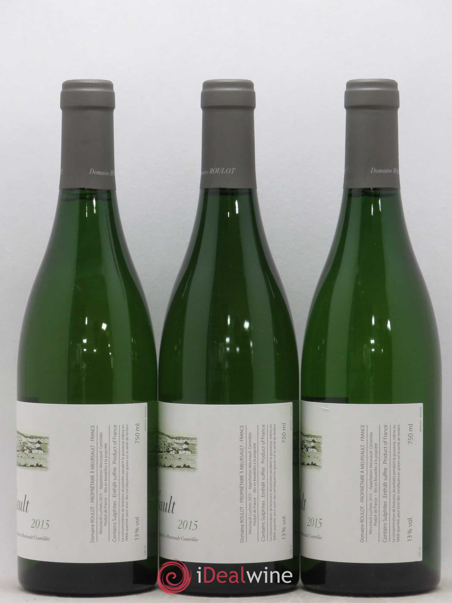 Meursault Luchets Roulot (Domaine) 2015 - Lot de 3 bouteilles - 1