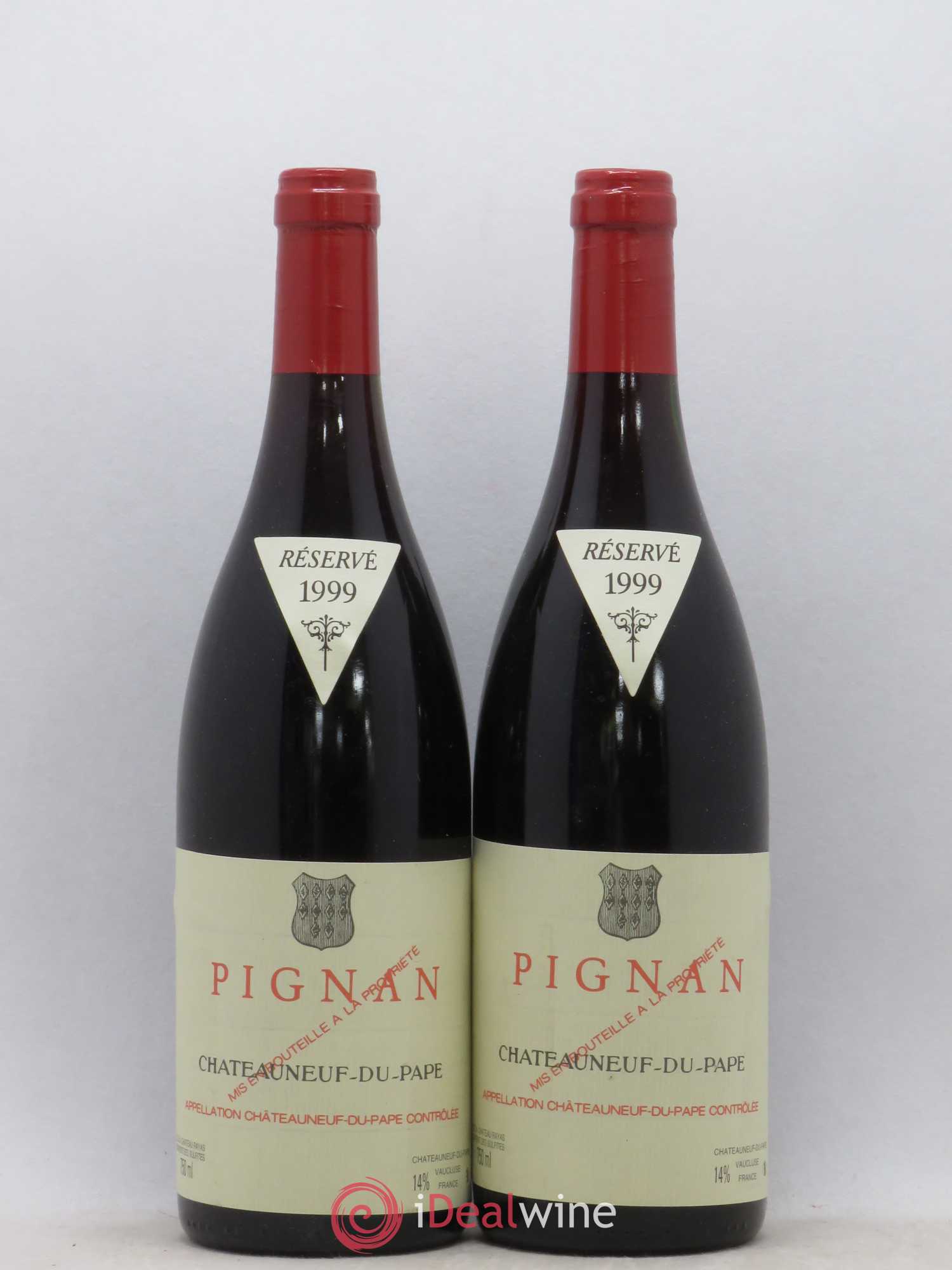 Châteauneuf-du-Pape Pignan Emmanuel Reynaud 1999 - Lot de 2 bouteilles - 0