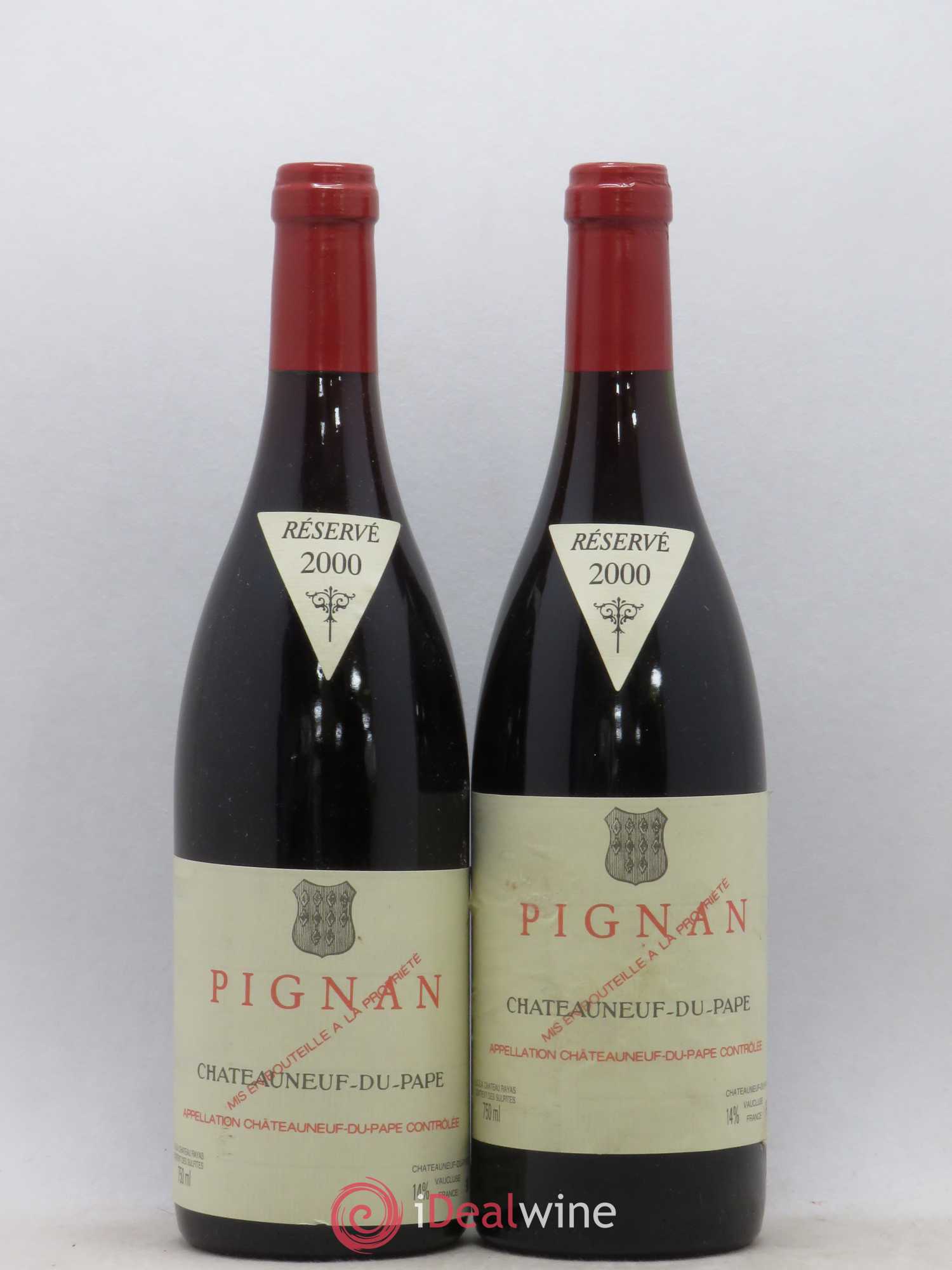 Châteauneuf-du-Pape Pignan Emmanuel Reynaud 2000 - Lot de 2 bouteilles - 0