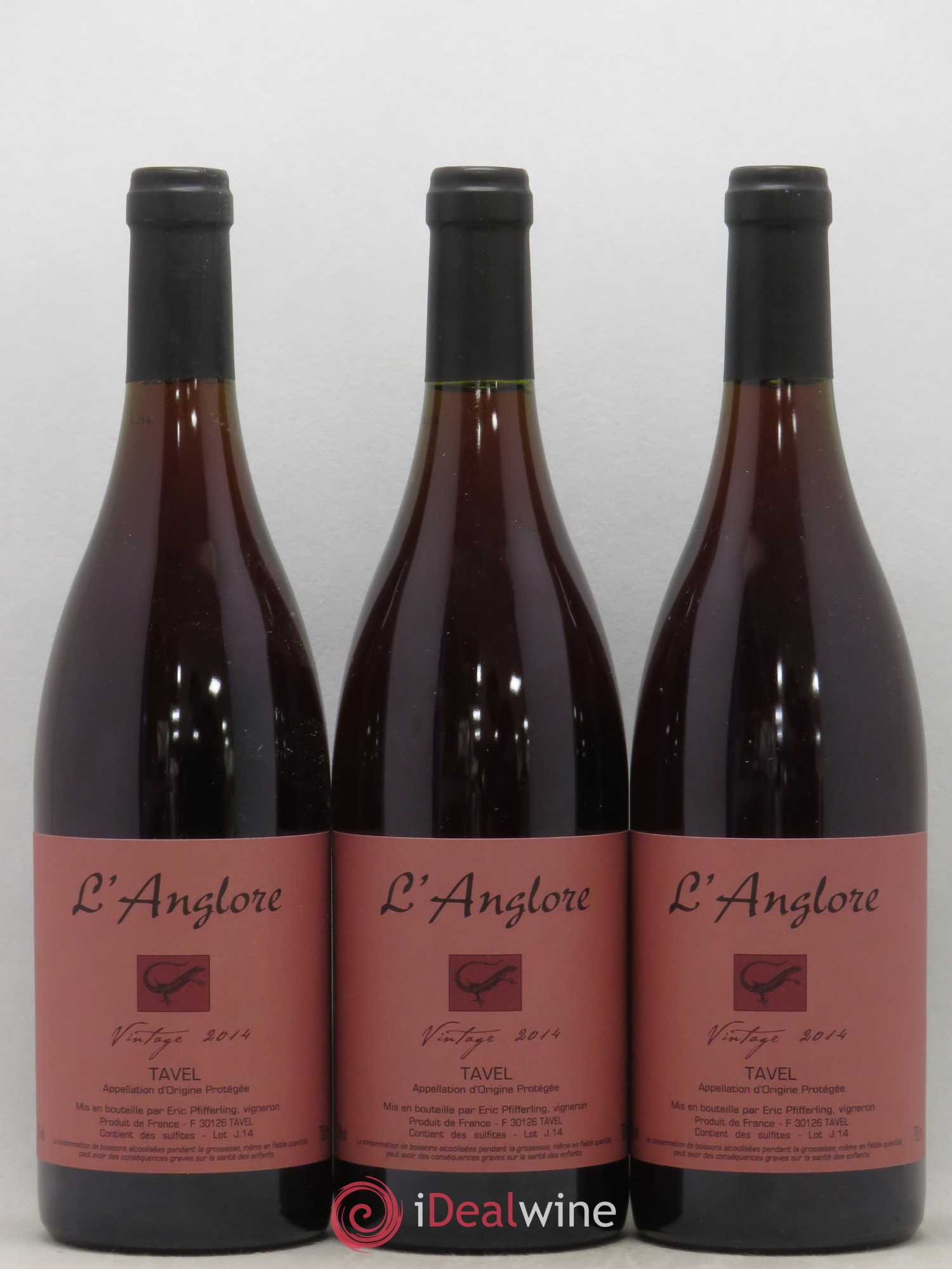 Tavel Vintage L'Anglore 2014 - Lot de 3 bouteilles - 0