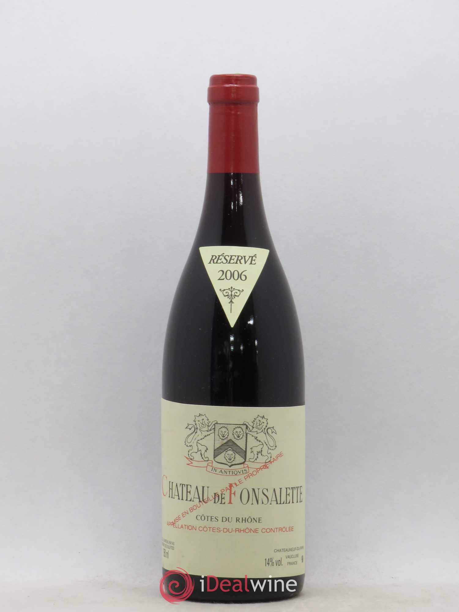 Côtes-du-Rhône Château de Fonsalette Emmanuel Reynaud 2006 - Lot de 1 bouteille - 0