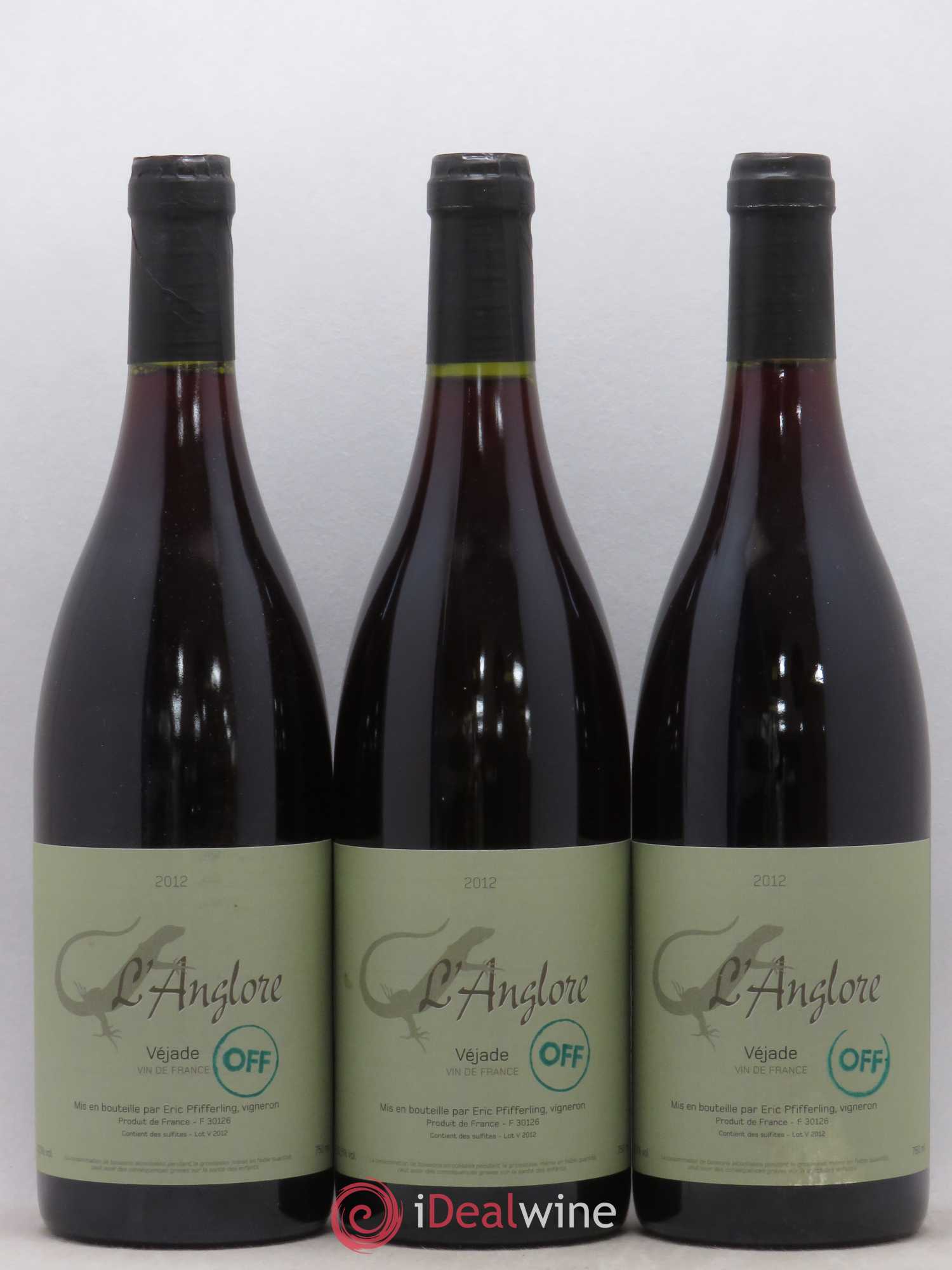 Vin de France Véjade Cuvée Off L'Anglore 2012 - Lot de 3 bouteilles - 0