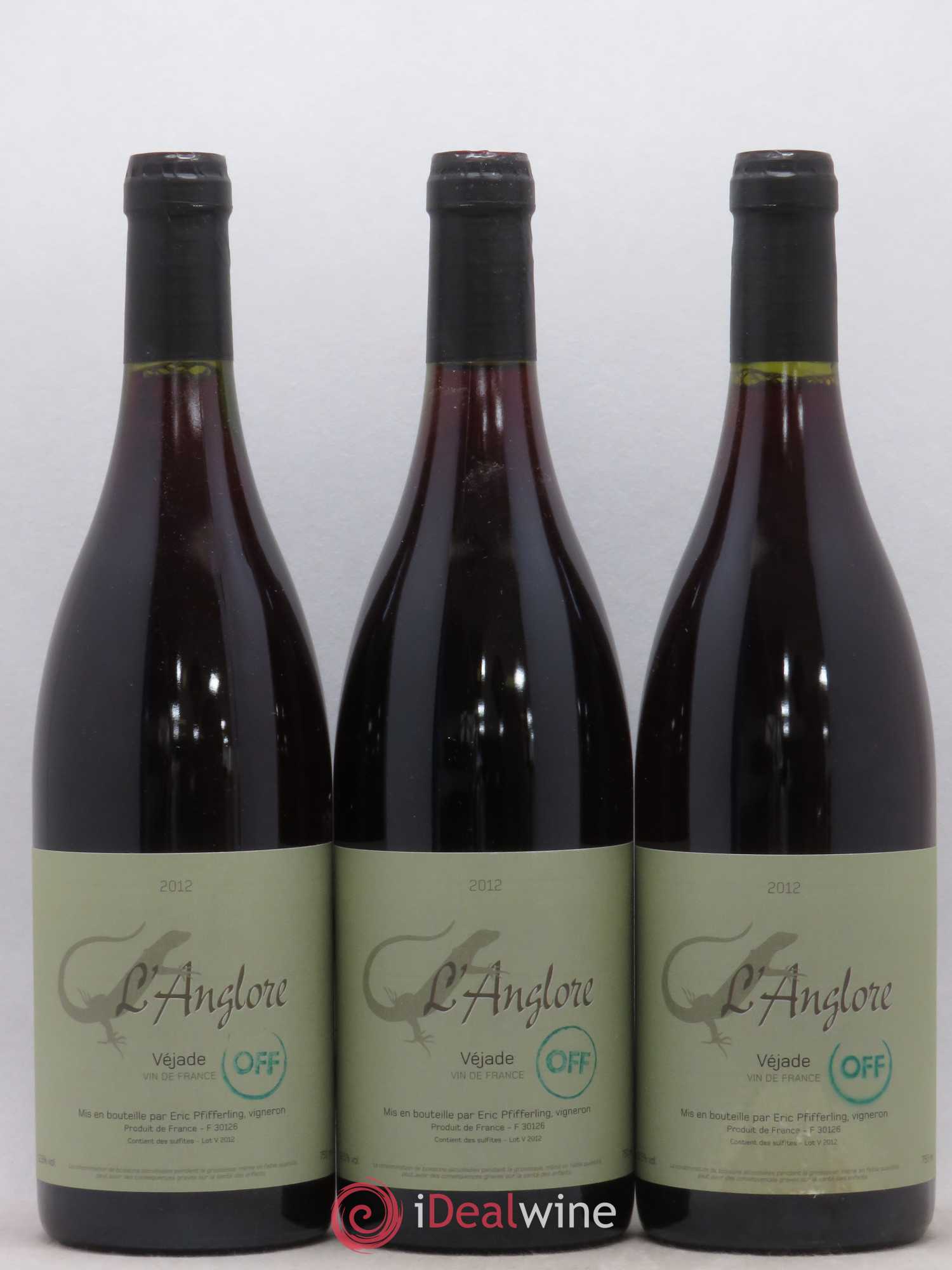 Vin de France Véjade Cuvée Off L'Anglore 2012 - Lot de 3 bouteilles - 0