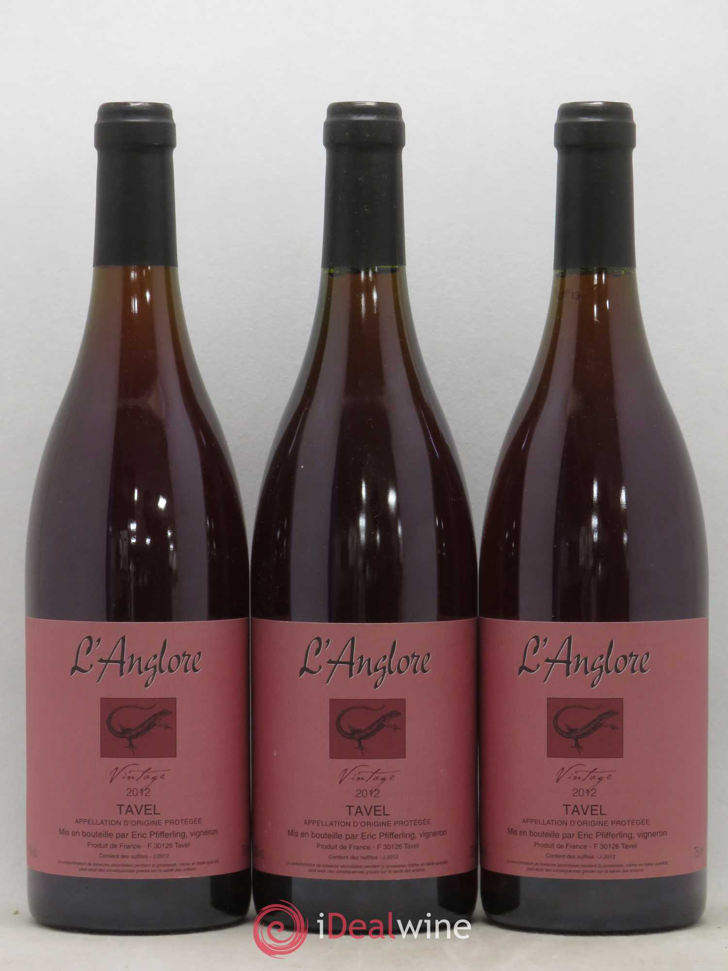 Tavel Vintage L'Anglore 2012 - Lot de 3 bouteilles - 0