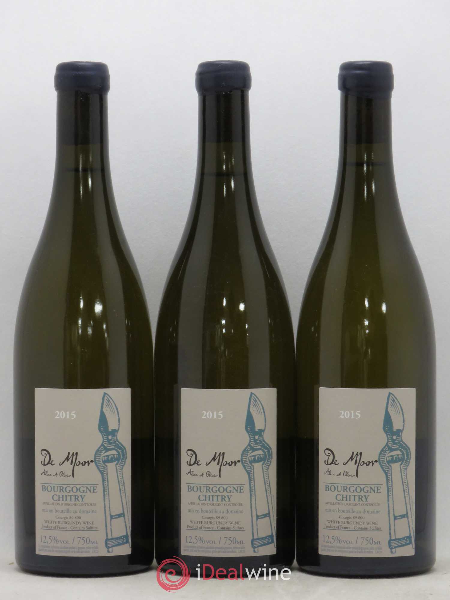 Bourgogne Chitry Alice et Olivier De Moor 2015 - Lot de 3 bouteilles - 0
