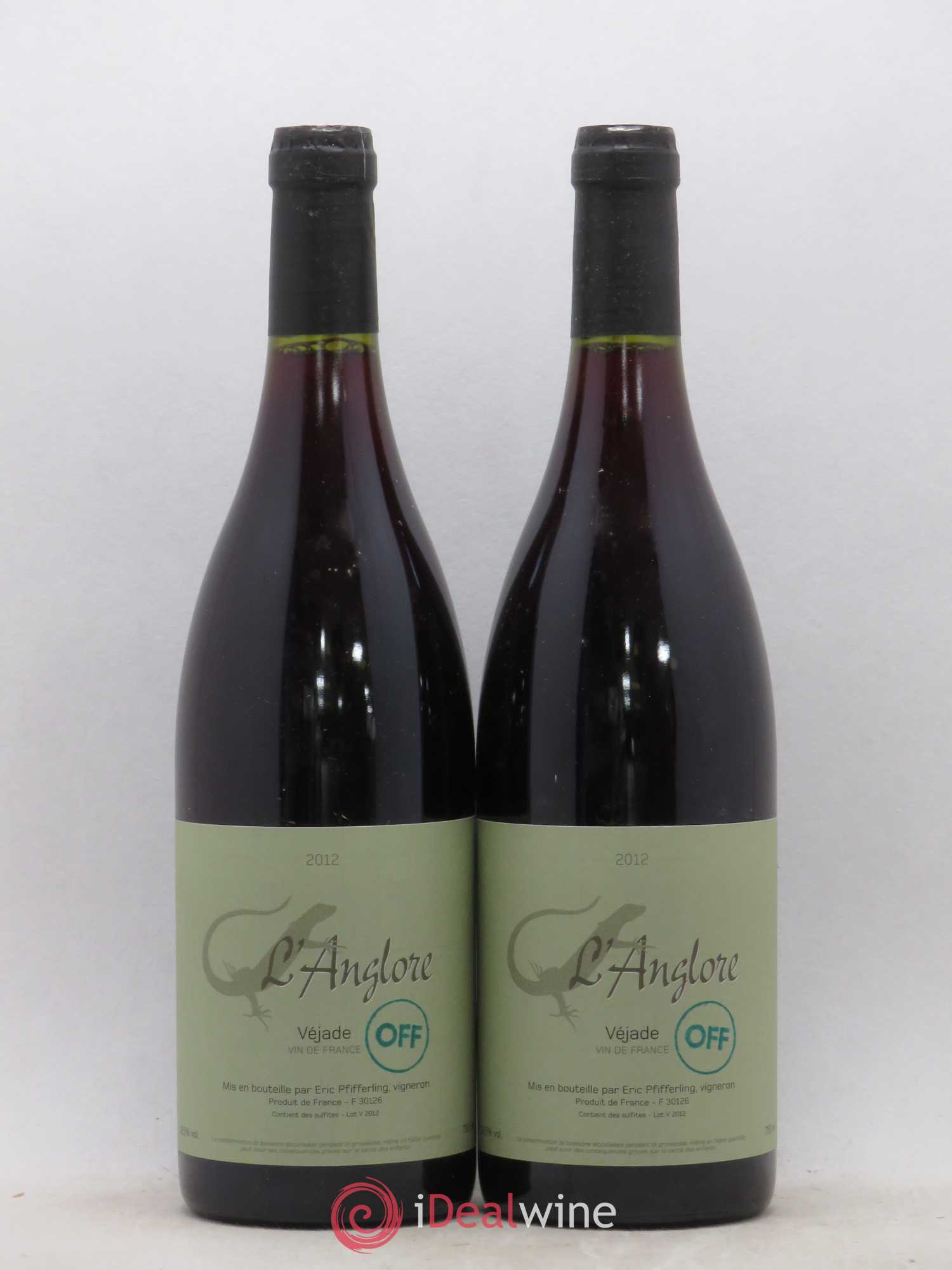 Vin de France Véjade Cuvée Off L'Anglore 2012 - Lot de 2 bouteilles - 0