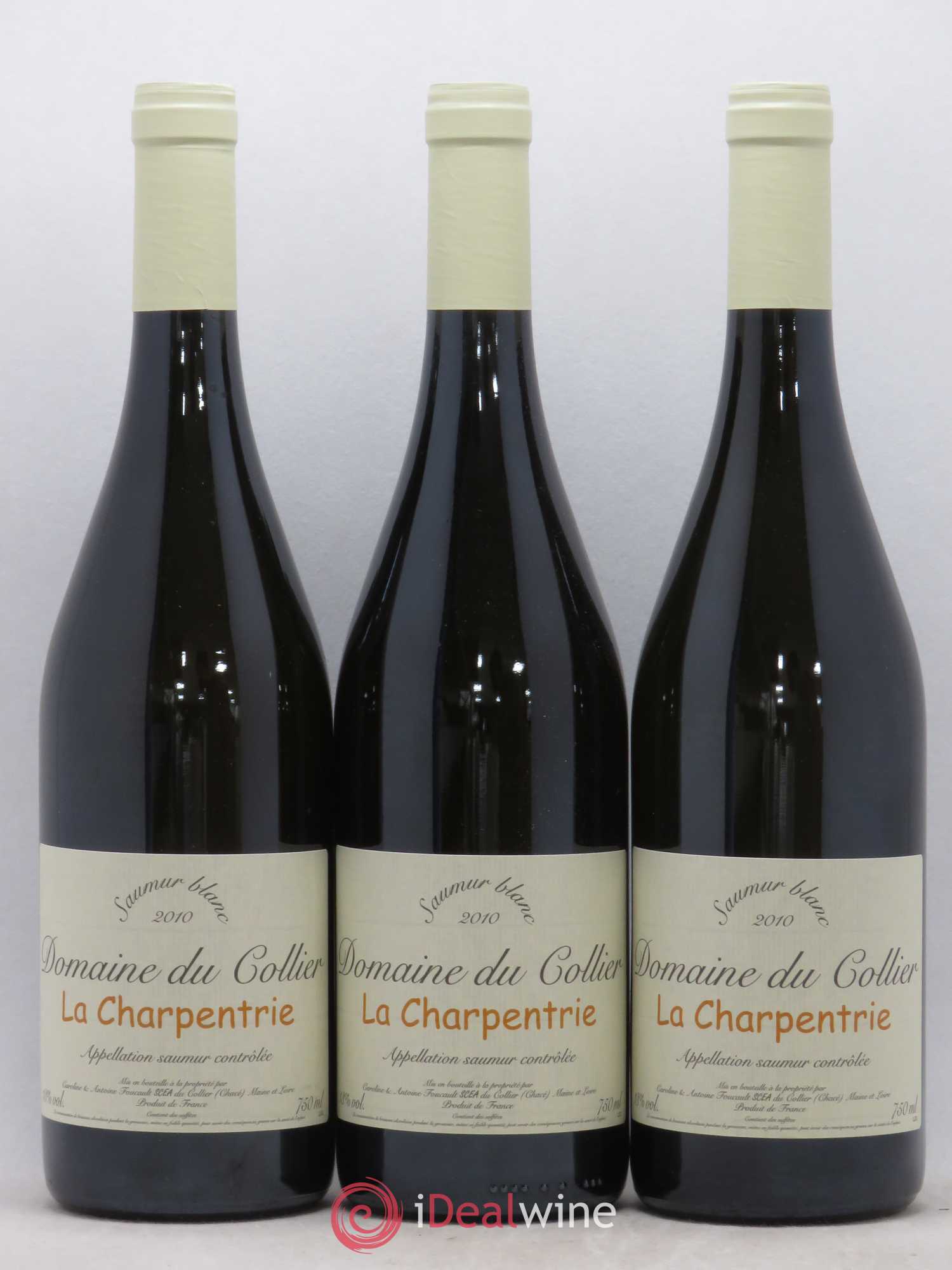 Saumur La Charpentrie Domaine du Collier 2010 - Lot de 3 bouteilles - 0