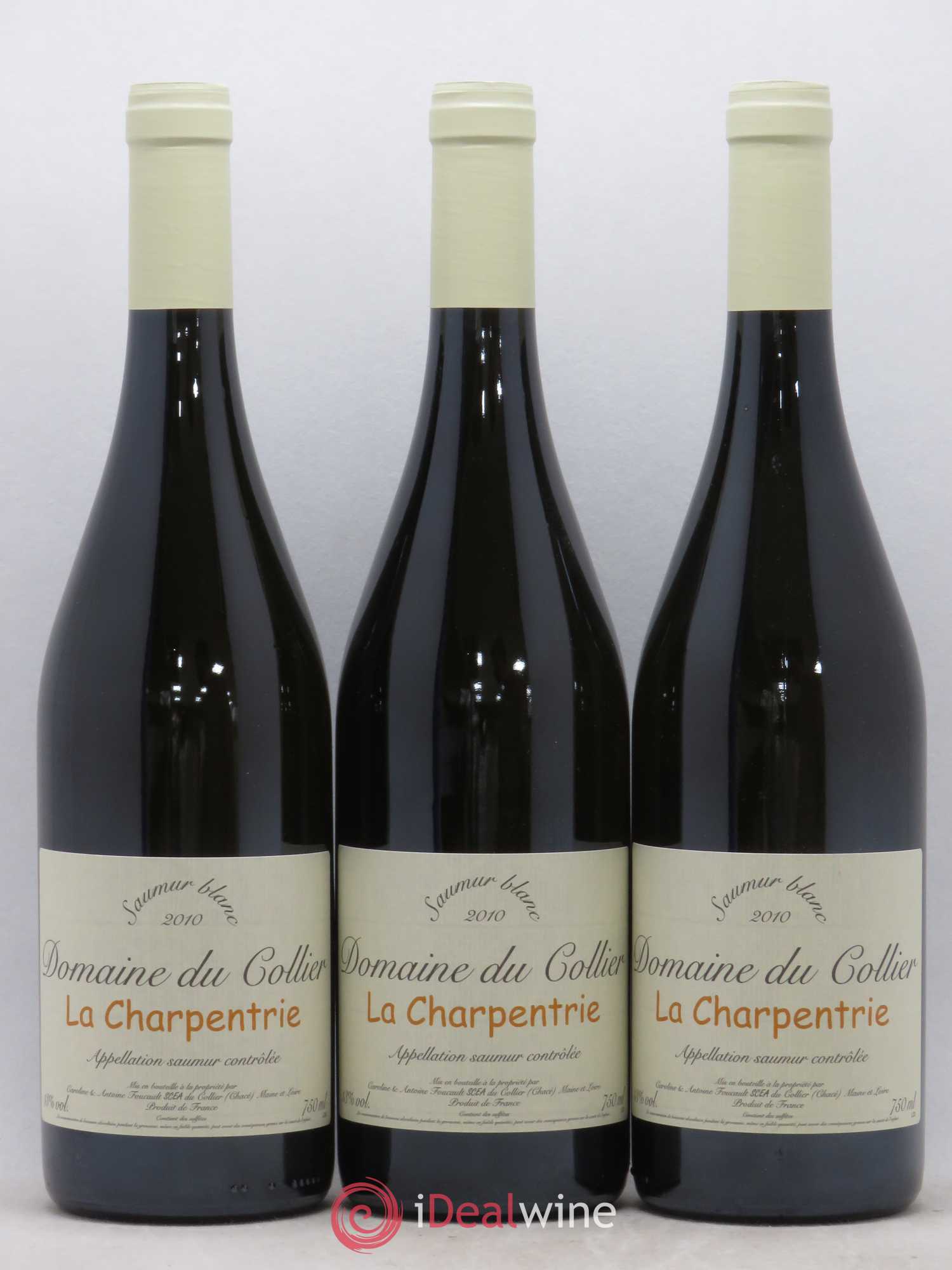 Saumur La Charpentrie Domaine du Collier 2010 - Lot de 3 bouteilles - 0