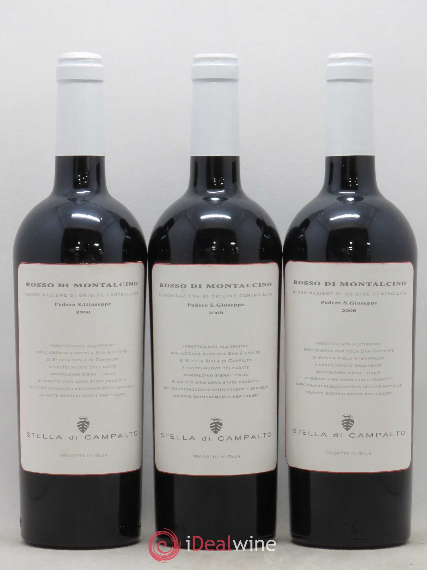 Rosso di Montalcino DOC Domaine Stella Di Campalto 2008 - Posten von 3 Flaschen - 0