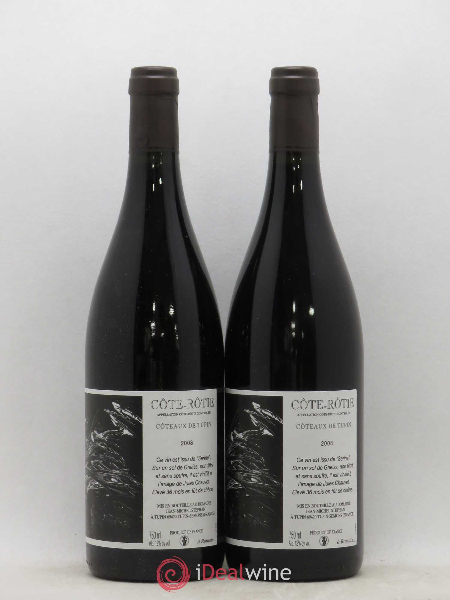 Côte-Rôtie Coteaux de Tupin Jean-Michel Stephan 2008 - Lot de 2 bouteilles - 0