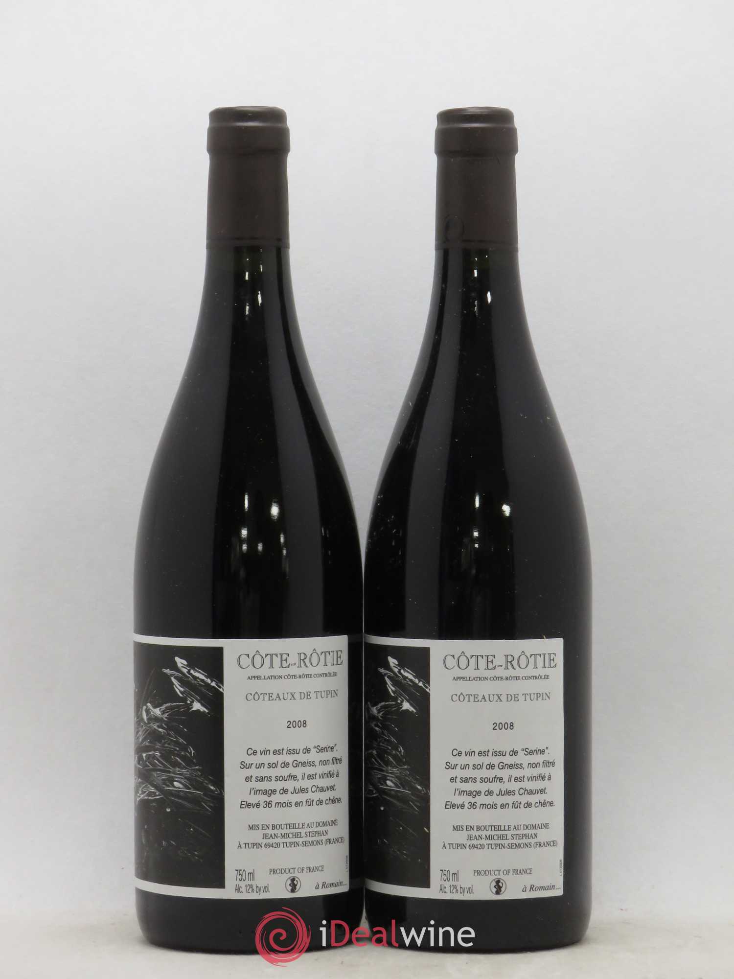 Côte-Rôtie Coteaux de Tupin Jean-Michel Stephan 2008 - Lot de 2 bouteilles - 0