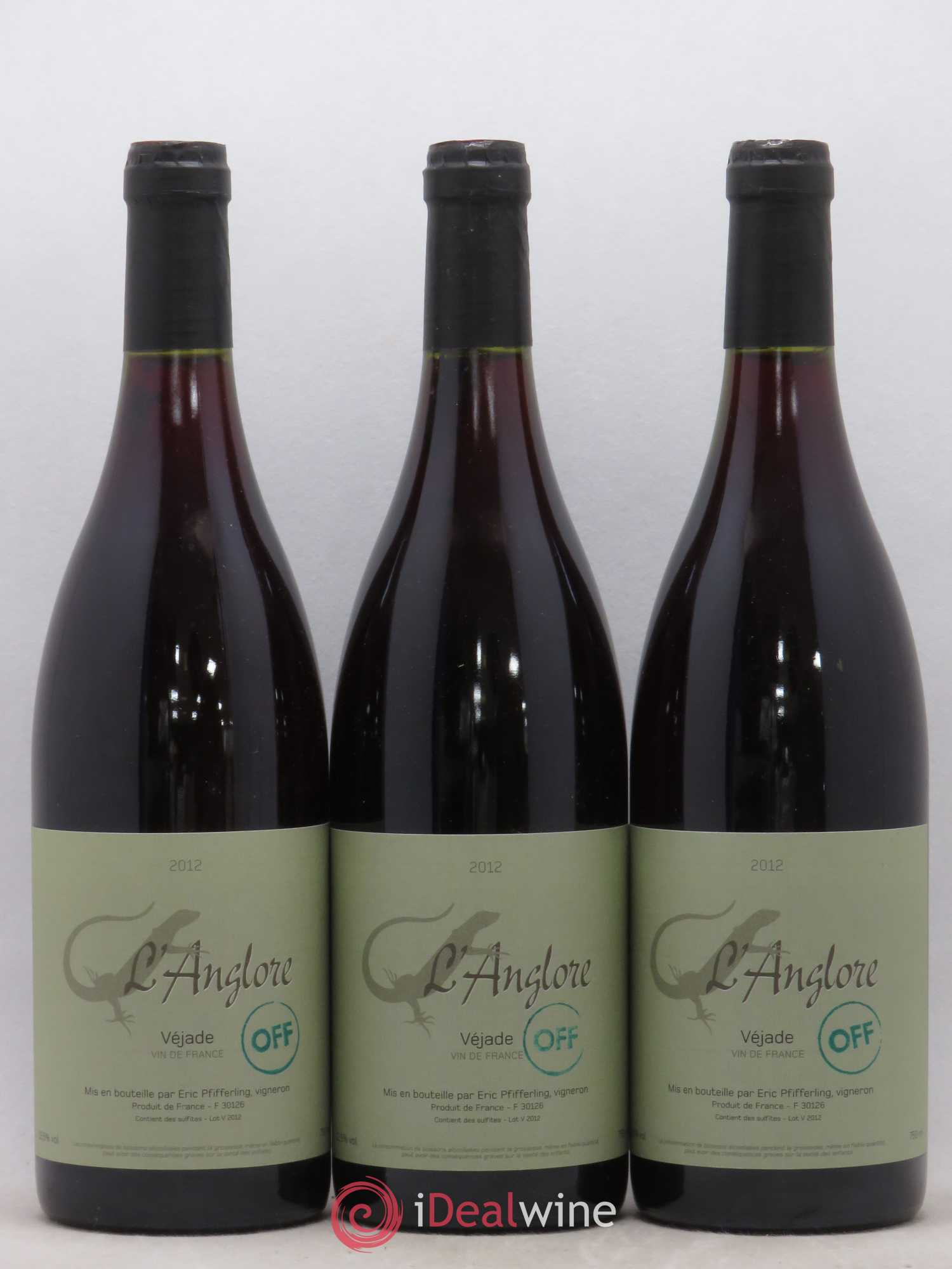 Vin de France Véjade Cuvée Off L'Anglore 2012 - Lot de 3 bouteilles - 0