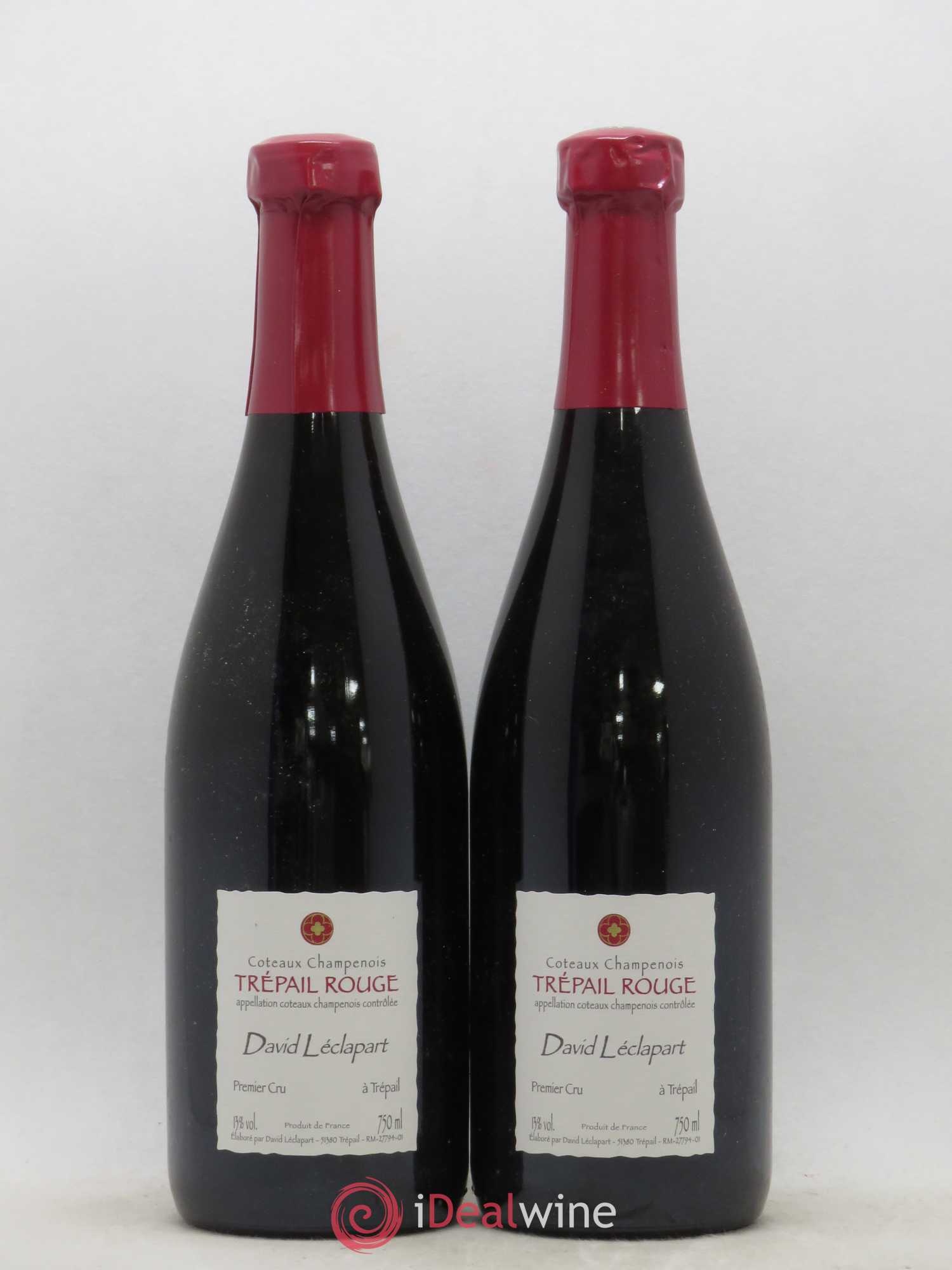 Coteaux Champenois 1er Cru Trepail Rouge David Leclapart 2007 - Lot de 2 bouteilles - 0