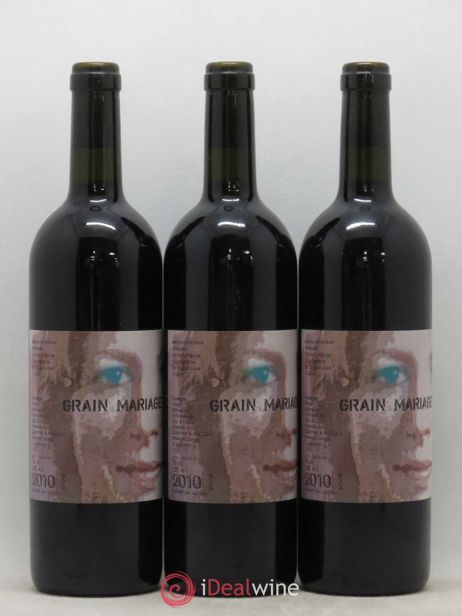 Valais Grain Mariage Marie-Thérèse Chappaz - Domaine Des Claives 2010 - Lot de 3 bouteilles - 0