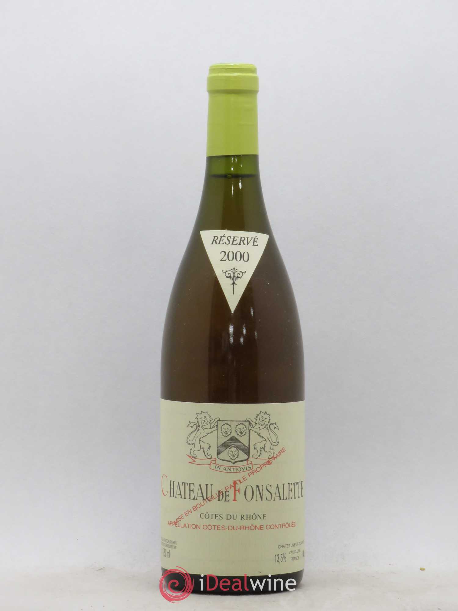 Côtes-du-Rhône Château de Fonsalette Emmanuel Reynaud 2000 - Lot de 1 bouteille - 0