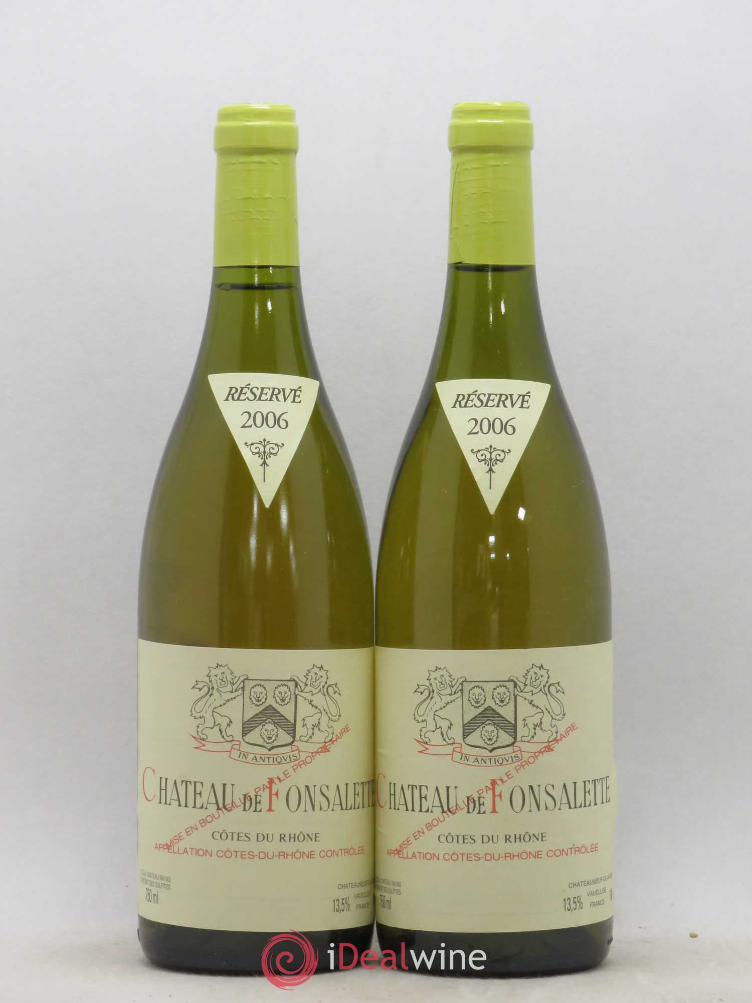 Côtes-du-Rhône Château de Fonsalette Emmanuel Reynaud 2006 - Lot de 2 bouteilles - 0