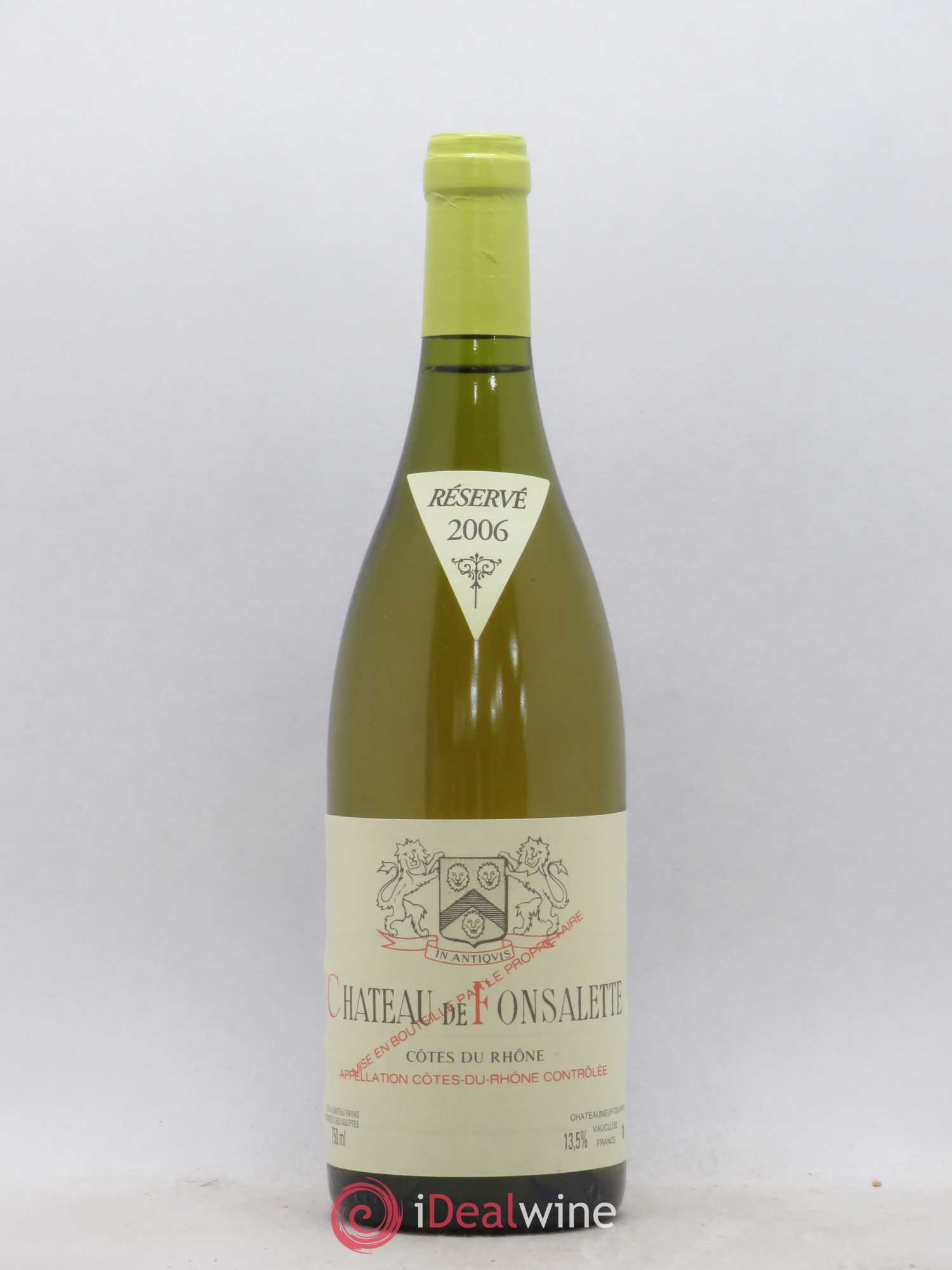Côtes-du-Rhône Château de Fonsalette Emmanuel Reynaud 2006 - Lot de 1 bouteille - 0