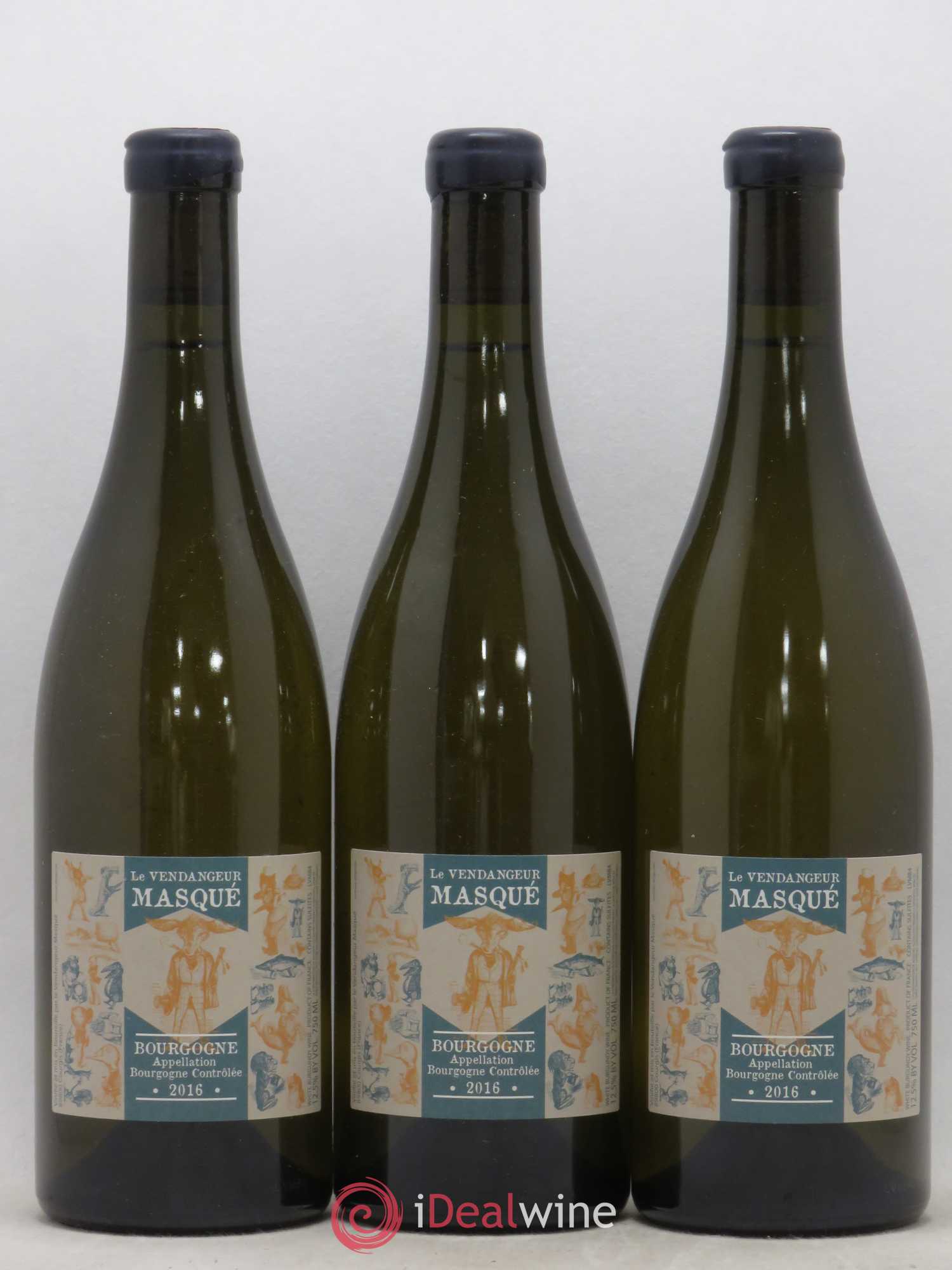 Bourgogne Le Vendangeur Masqué Alice et Olivier De Moor 2016 - Posten von 3 Flaschen - 0