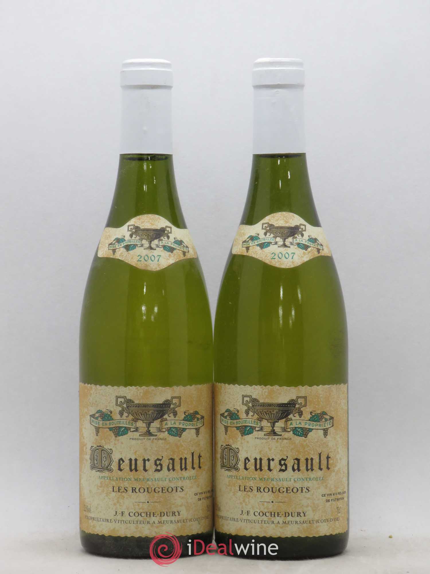 Meursault Les Rougeots Coche Dury (Domaine) 2007 - Lot de 2 bouteilles - 0