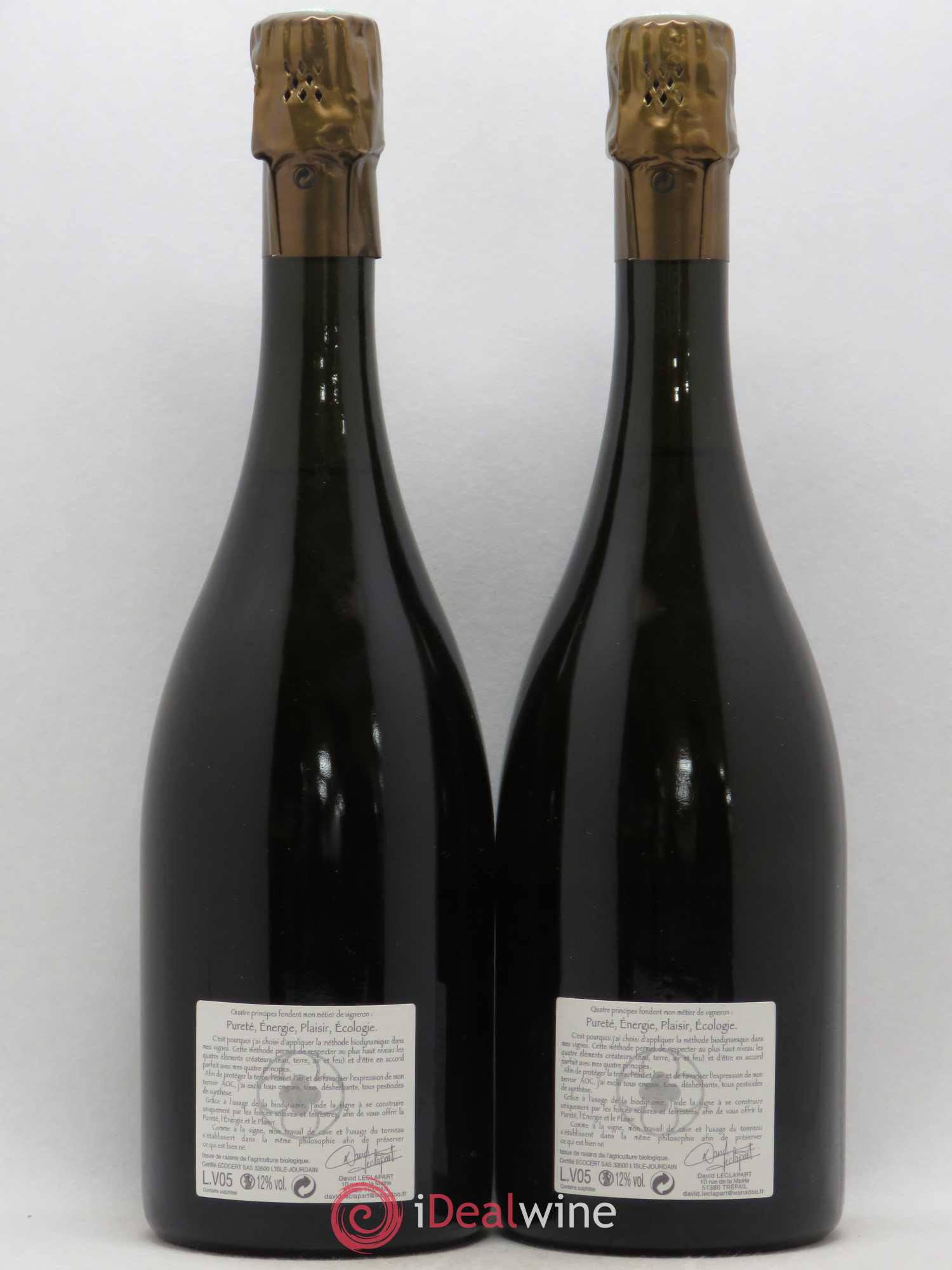 L'Apôtre Blanc de Blancs 1er Cru Extra-Brut David Leclapart 2005 - Lot de 2 bouteilles - 1