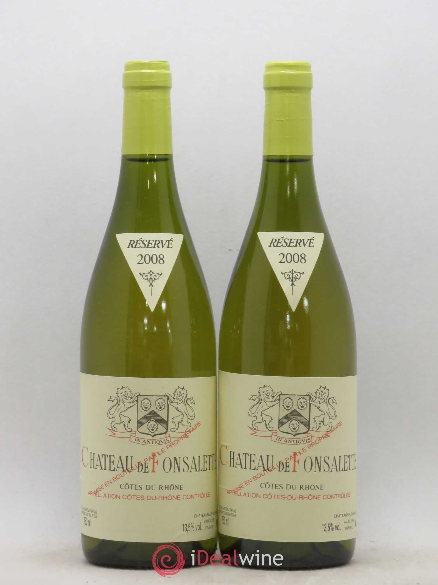 Côtes-du-Rhône Château de Fonsalette Emmanuel Reynaud 2008 - Lot de 2 bouteilles - 0