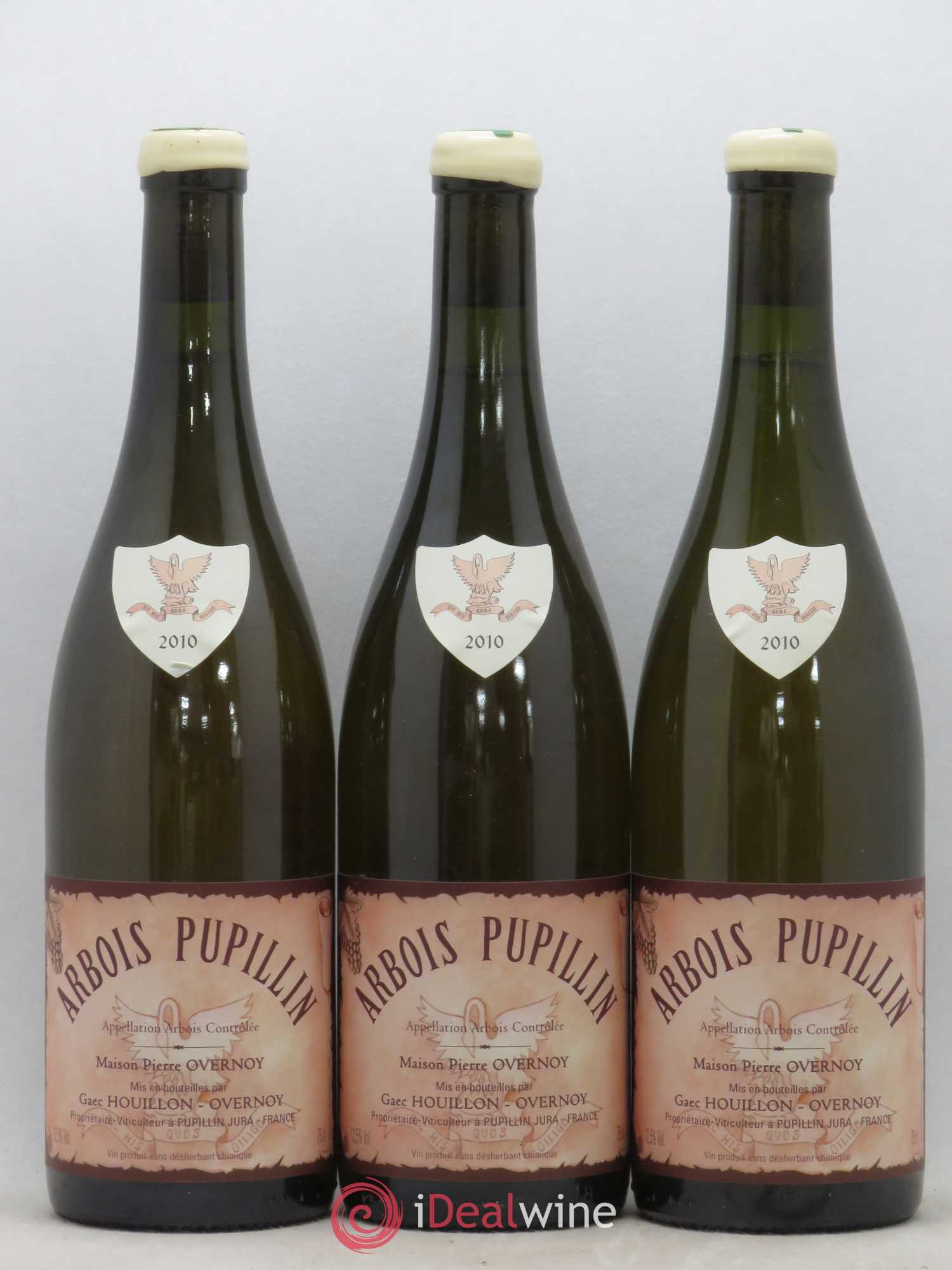 Arbois-Pupillin Chardonnay (cire blanche) Overnoy-Houillon (Domaine) 2010 - Lot de 3 bouteilles - 0