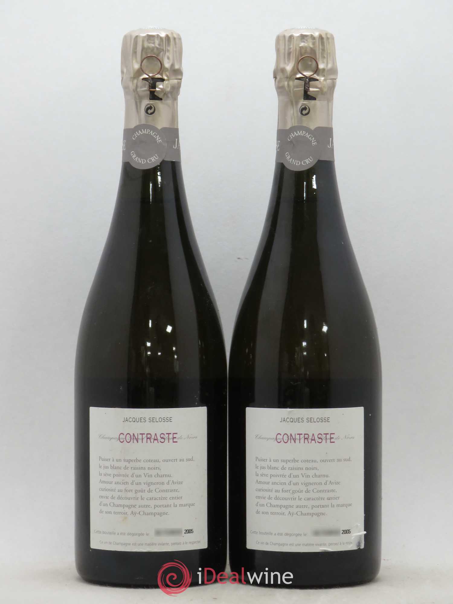 Contraste Blanc de Noirs Grand Cru Brut Jacques Selosse - Lot de 2 bouteilles - 1