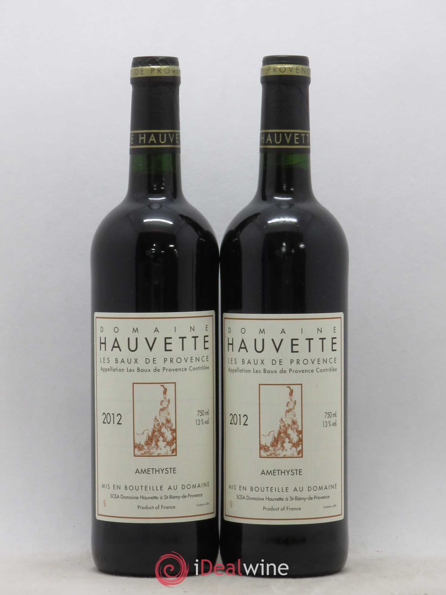 Alpilles Améthyste Hauvette (Domaine) Les Baux de Provence 2012 - Lot de 2 bouteilles - 0